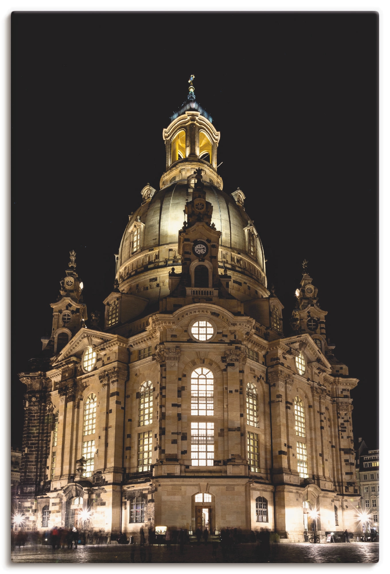 Artland Wandbild »Erleuchtete Frauenkirche in Dresden«, Gebäude, (1 St.) von Artland