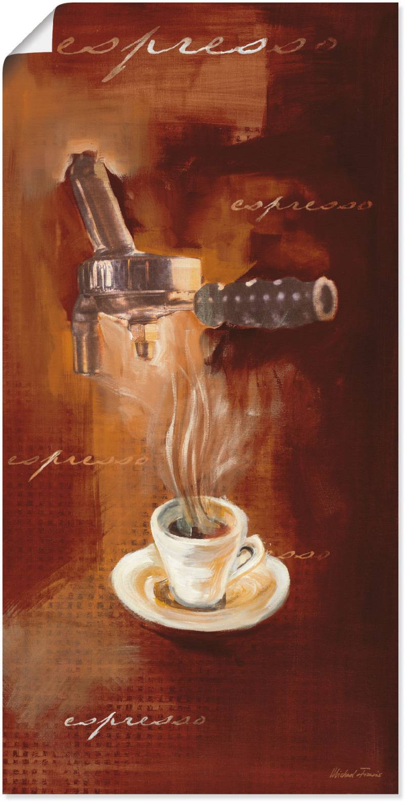 Artland Wandbild »Espresso I«, Getränke, (1 St.), als Alubild, Outdoorbild, Leinwandbild, Poster, Wandaufkleber von Artland