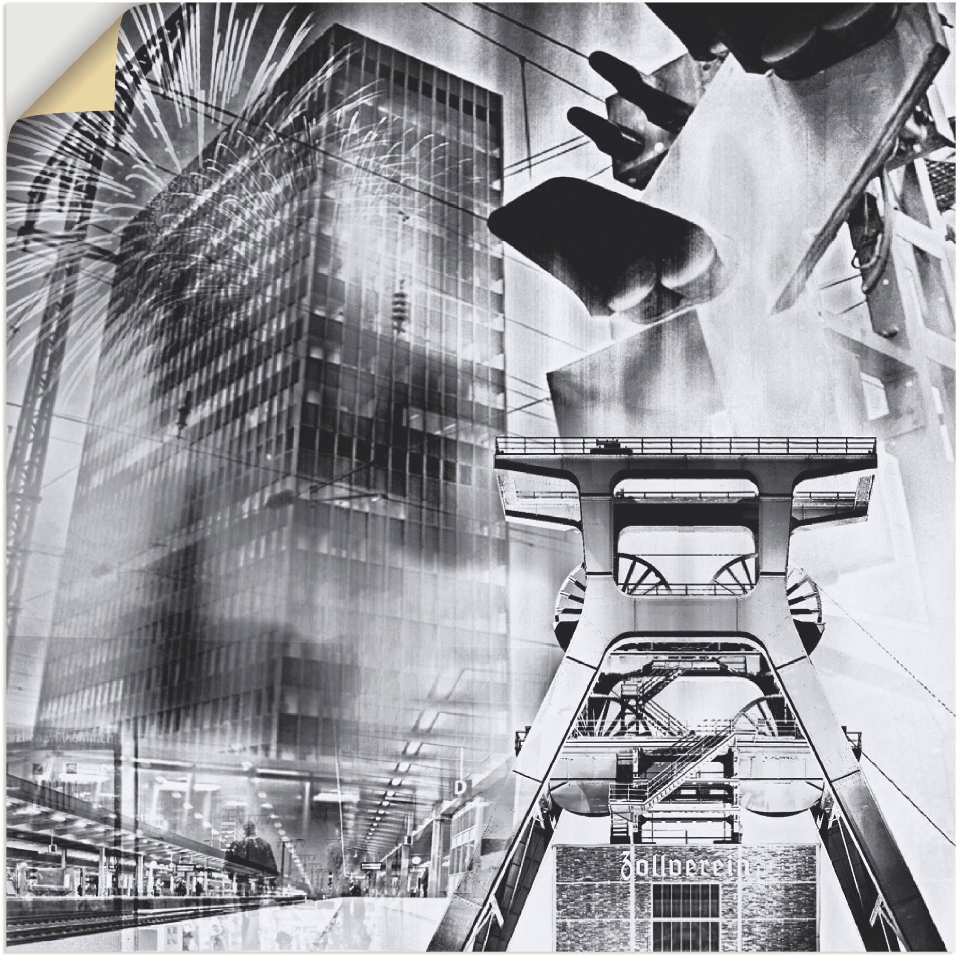 Artland Wandbild »Essen Skyline Abstrakte Collage«, Architektonische Elemente, (1 St.), als Leinwandbild, Poster, Wandaufkleber in verschied. Grössen Artland Wandbild »Essen Skyline Abstrakte Collage«, Architektonische Elemente, (1 St.), als Leinwandbild, Poster, Wandaufkleber in verschied. Grössen von Artland