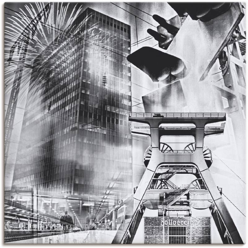Artland Wandbild »Essen Skyline Abstrakte Collage«, Architektonische Elemente, (1 St.), als Leinwandbild, Poster, Wandaufkleber in verschied. Grössen von Artland