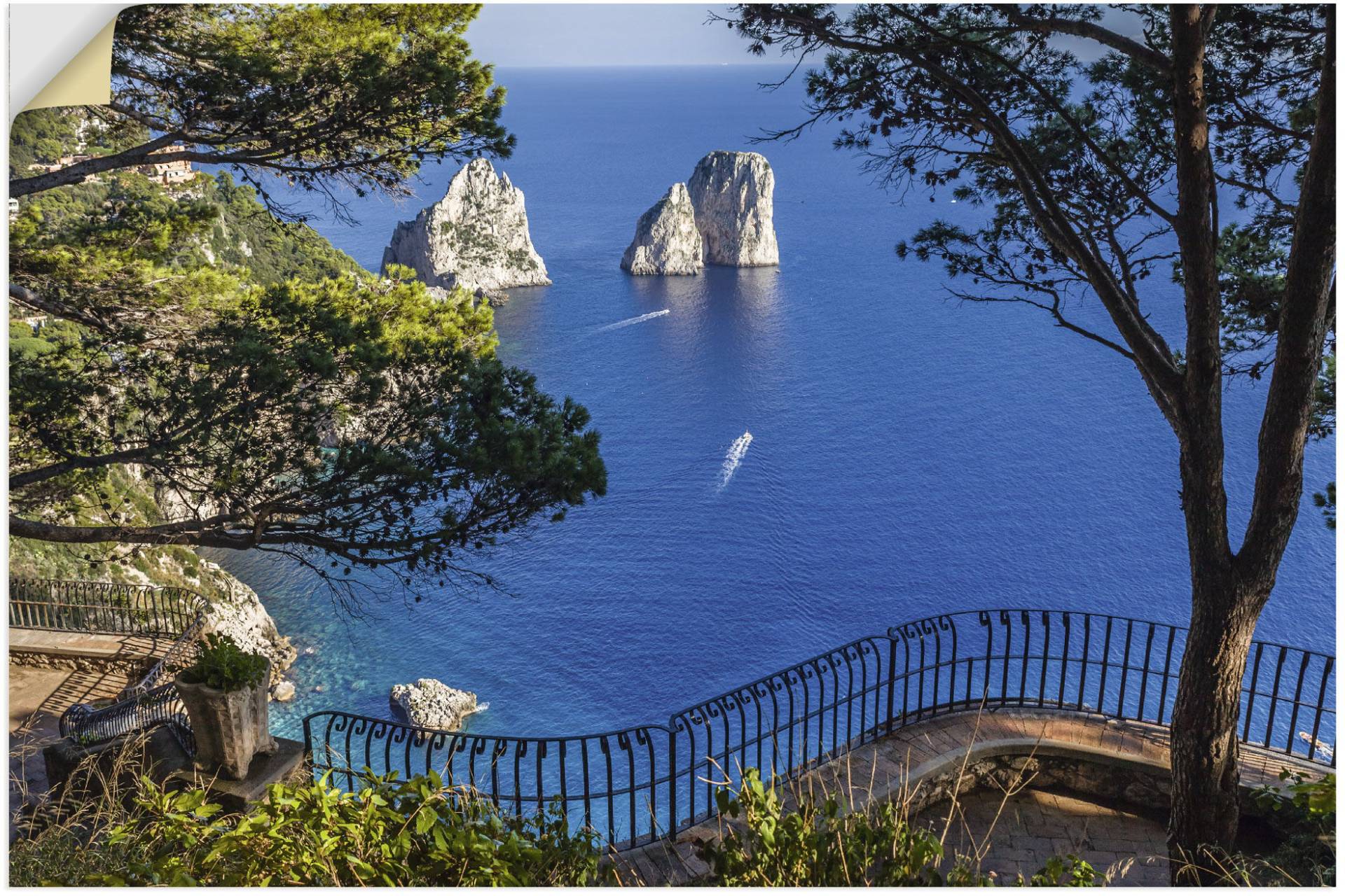 Artland Wandbild »Faraglione-Felsen auf Capri, Italien«, Meer Bilder, (1 St.), als Alubild, Outdoorbild, Leinwandbild, Poster, Wandaufkleber von Artland