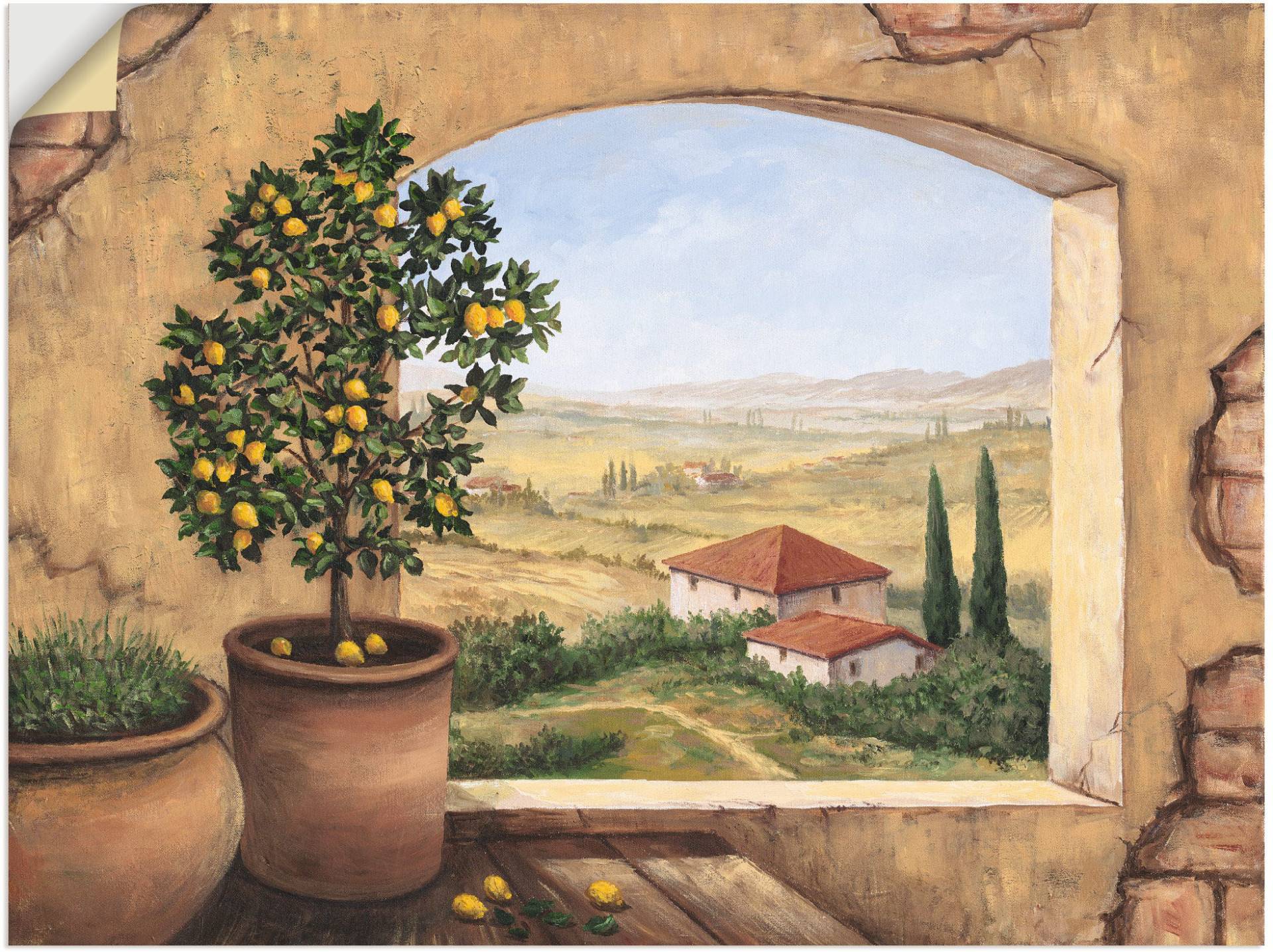 Artland Wandbild »Fenster in der Toskana«, Fensterblick, (1 St.) von Artland