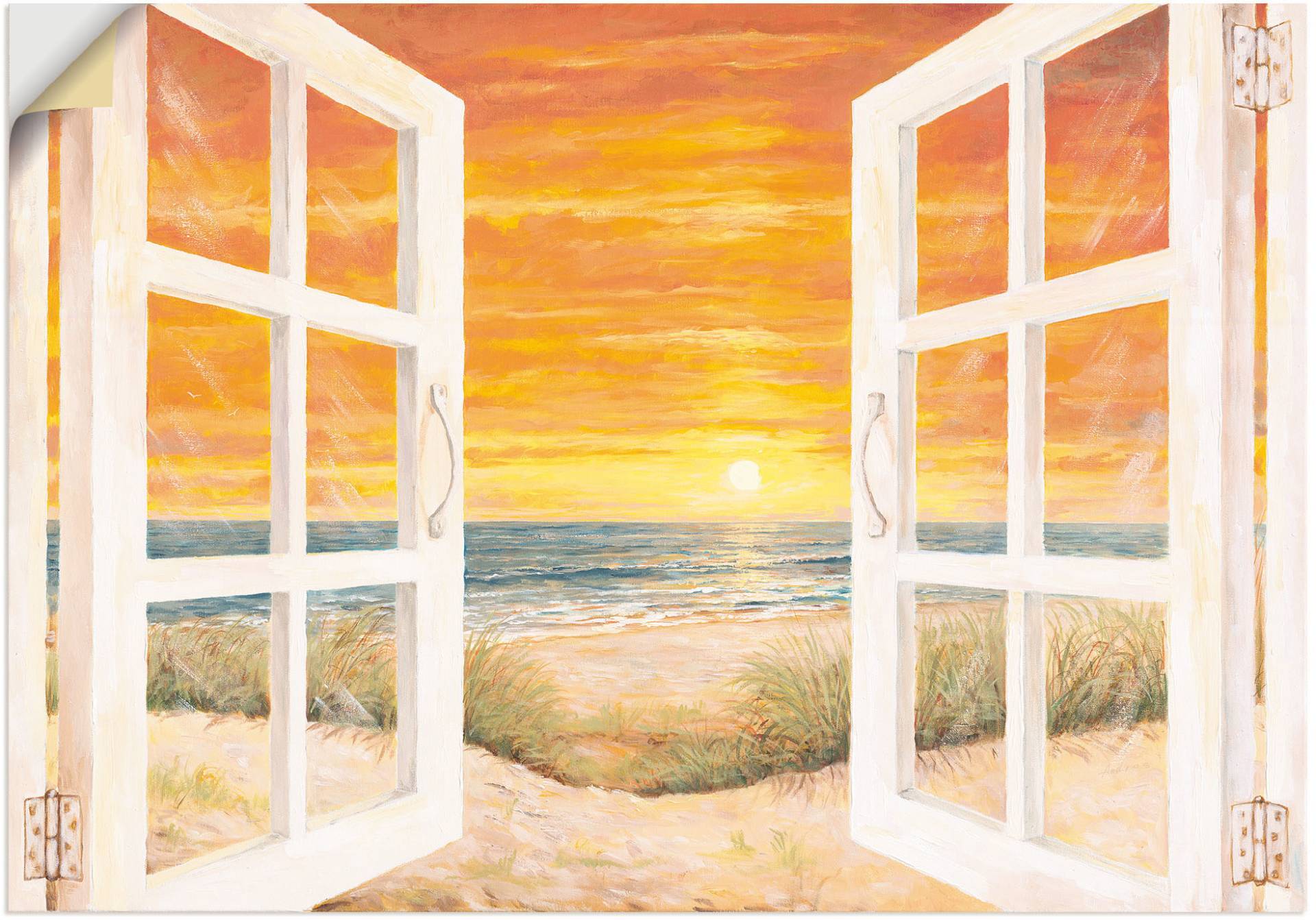 Artland Wandbild »Fenster zum Meer«, Meer Bilder, (1 St.), als Alubild, Outdoorbild, Leinwandbild, Wandaufkleber, versch. Grössen von Artland