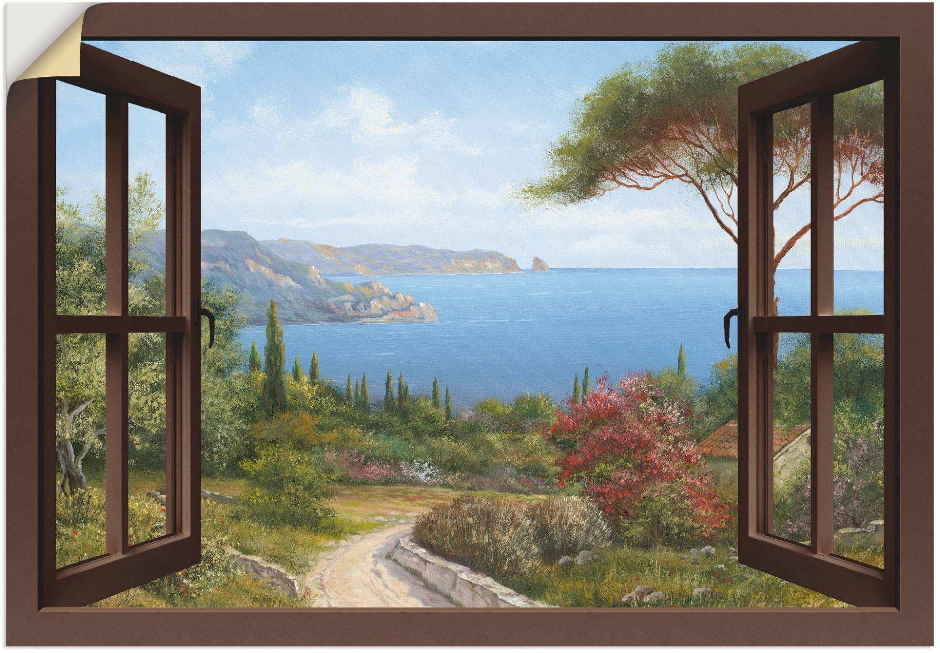 Artland Wandbild »Fensterblick Frühlingsmorgen«, Fensterblick, (1 St.) von Artland
