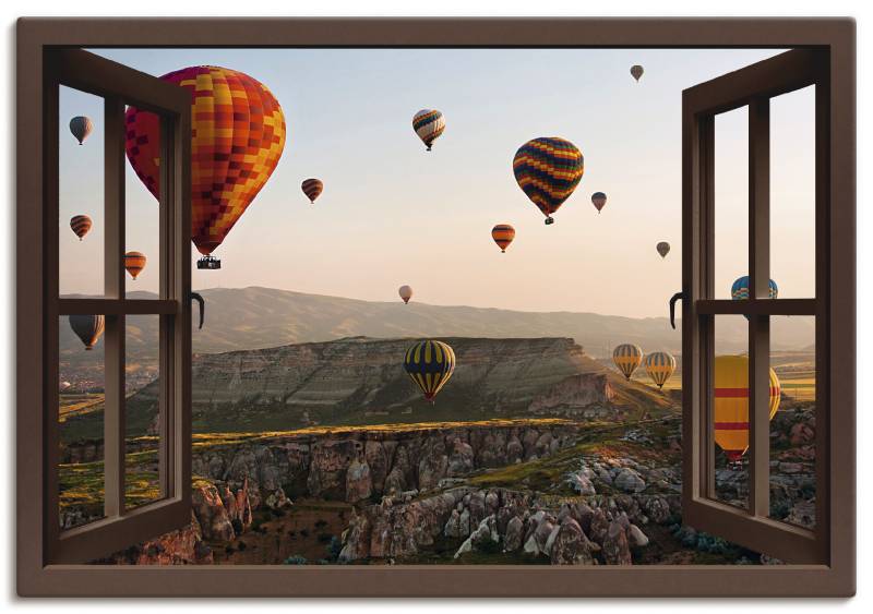 Artland Wandbild »Fensterblick Kappadokien Ballonfahrt«, Ballonfahren, (1 St.) von Artland