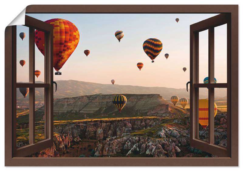 Artland Wandbild »Fensterblick Kappadokien Ballonfahrt«, Ballonfahren, (1 St.) von Artland