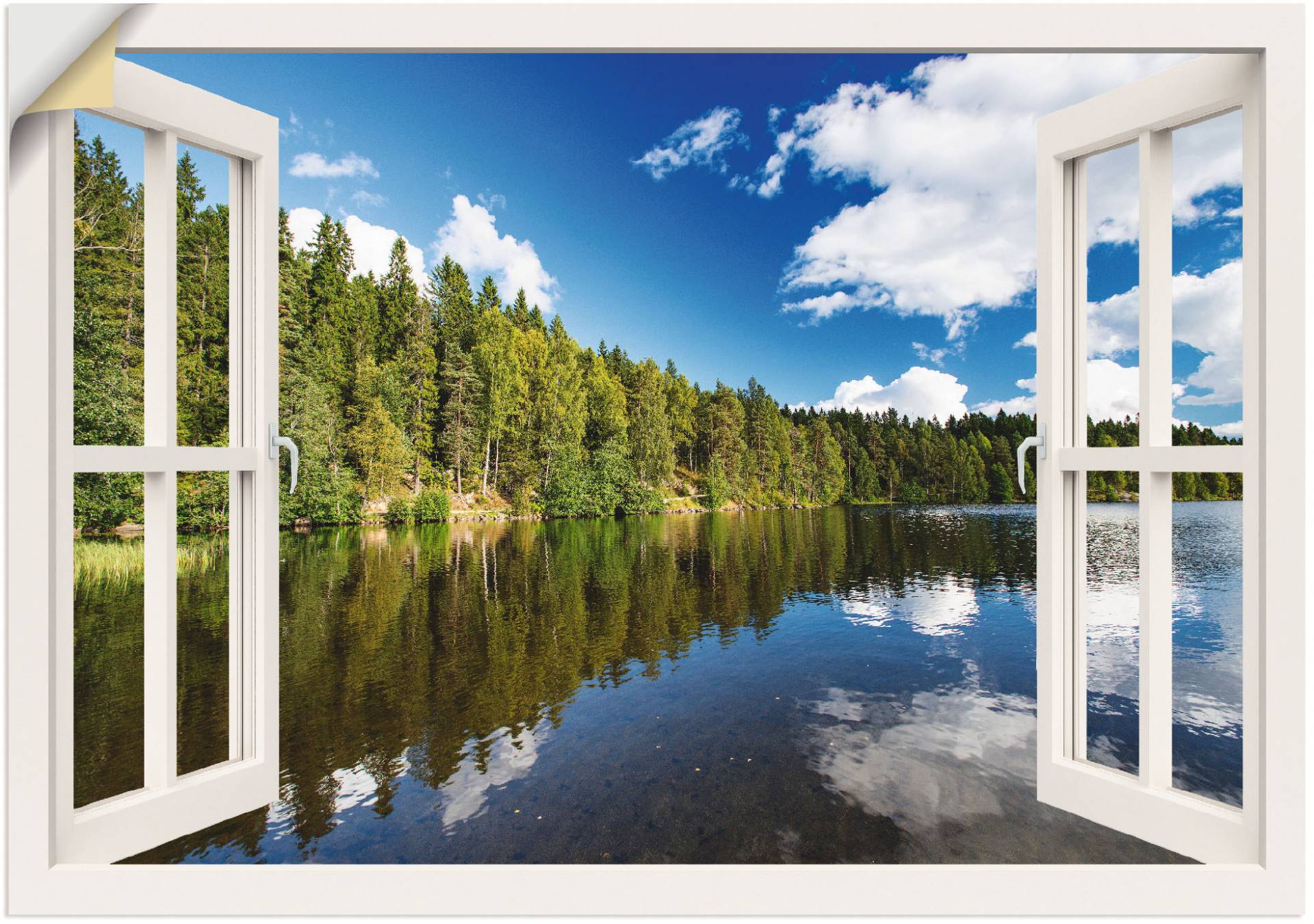 Artland Wandbild »Fensterblick Norwegische Landschaft«, Fensterblick, (1 St.) von Artland