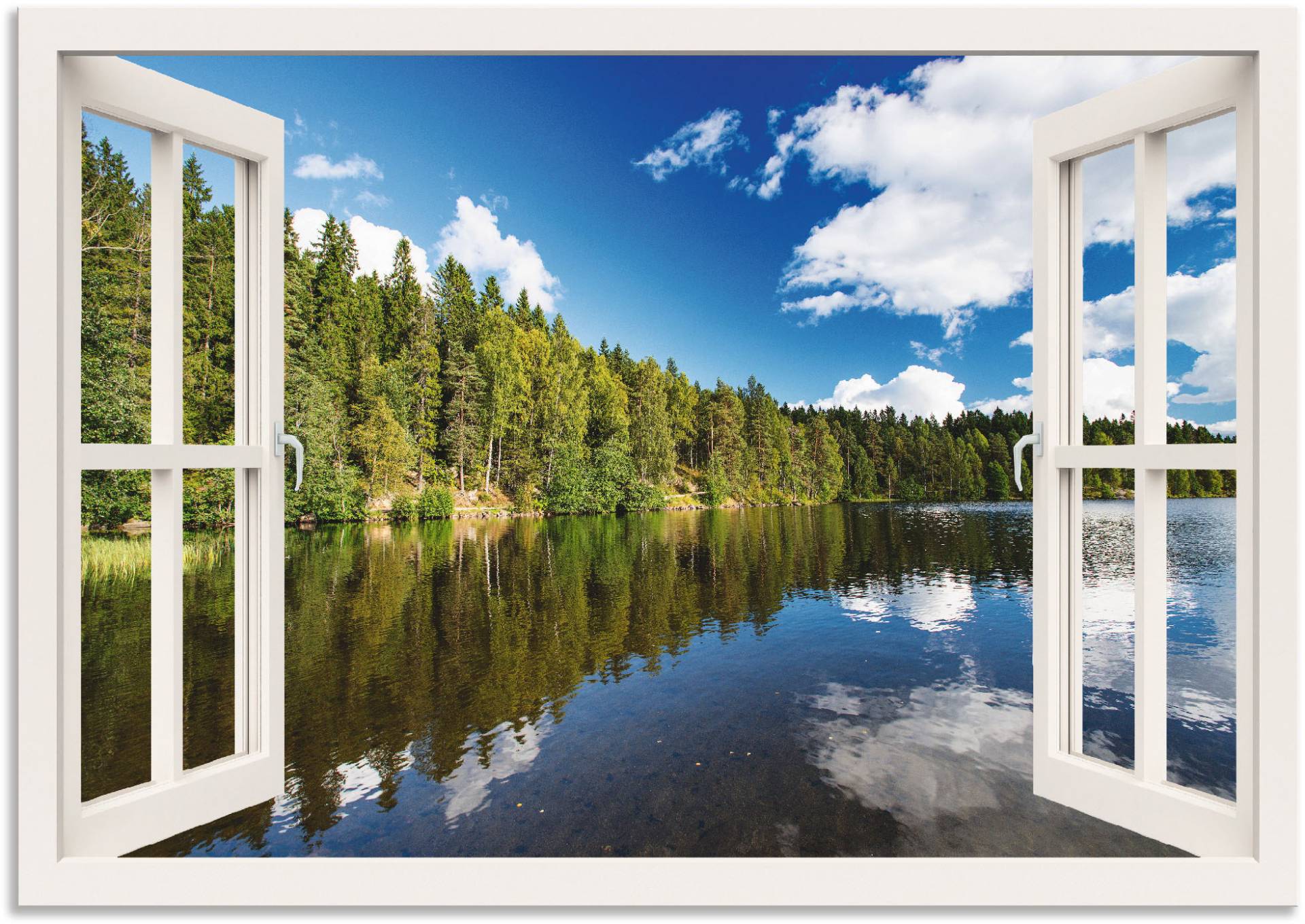 Artland Wandbild »Fensterblick Norwegische Landschaft«, Fensterblick, (1 St.) von Artland