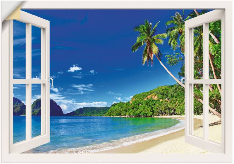 Artland Wandbild »Fensterblick Paradies«, Fensterblick, (1 St.) von Artland