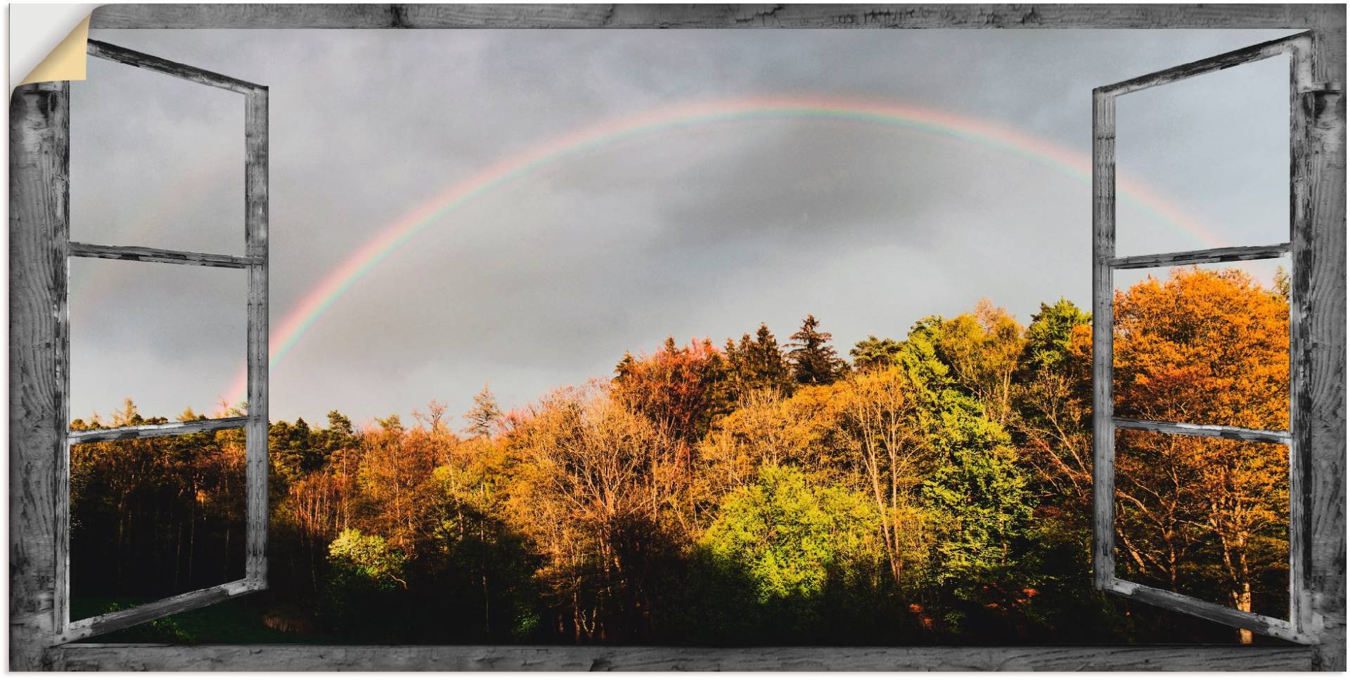 Artland Wandbild »Fensterblick - Regenbogen«, Fensterblick, (1 St.), als Leinwandbild, Wandaufkleber in verschied. Grössen Artland Wandbild »Fensterblick - Regenbogen«, Fensterblick, (1 St.), als Leinwandbild, Wandaufkleber in verschied. Grössen von Artland