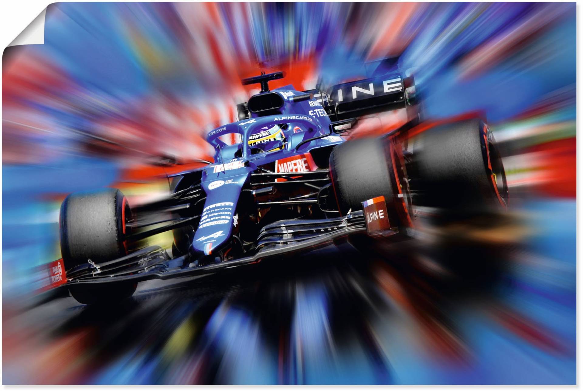 Artland Wandbild »Fernando Alonso - Spanien«, Auto, (1 St.), als Leinwandbild, Poster in verschied. Grössen von Artland