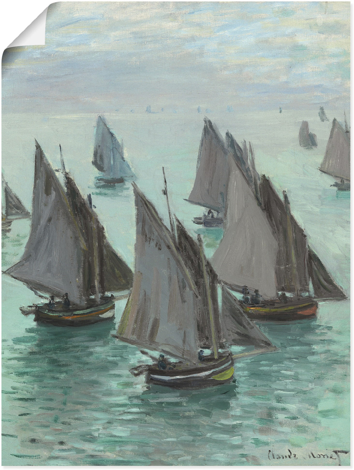 Artland Wandbild »Fischerboote bei ruhigem Wetter«, Boote & Schiffe, (1 St.), als Leinwandbild, Poster in verschied. Grössen von Artland