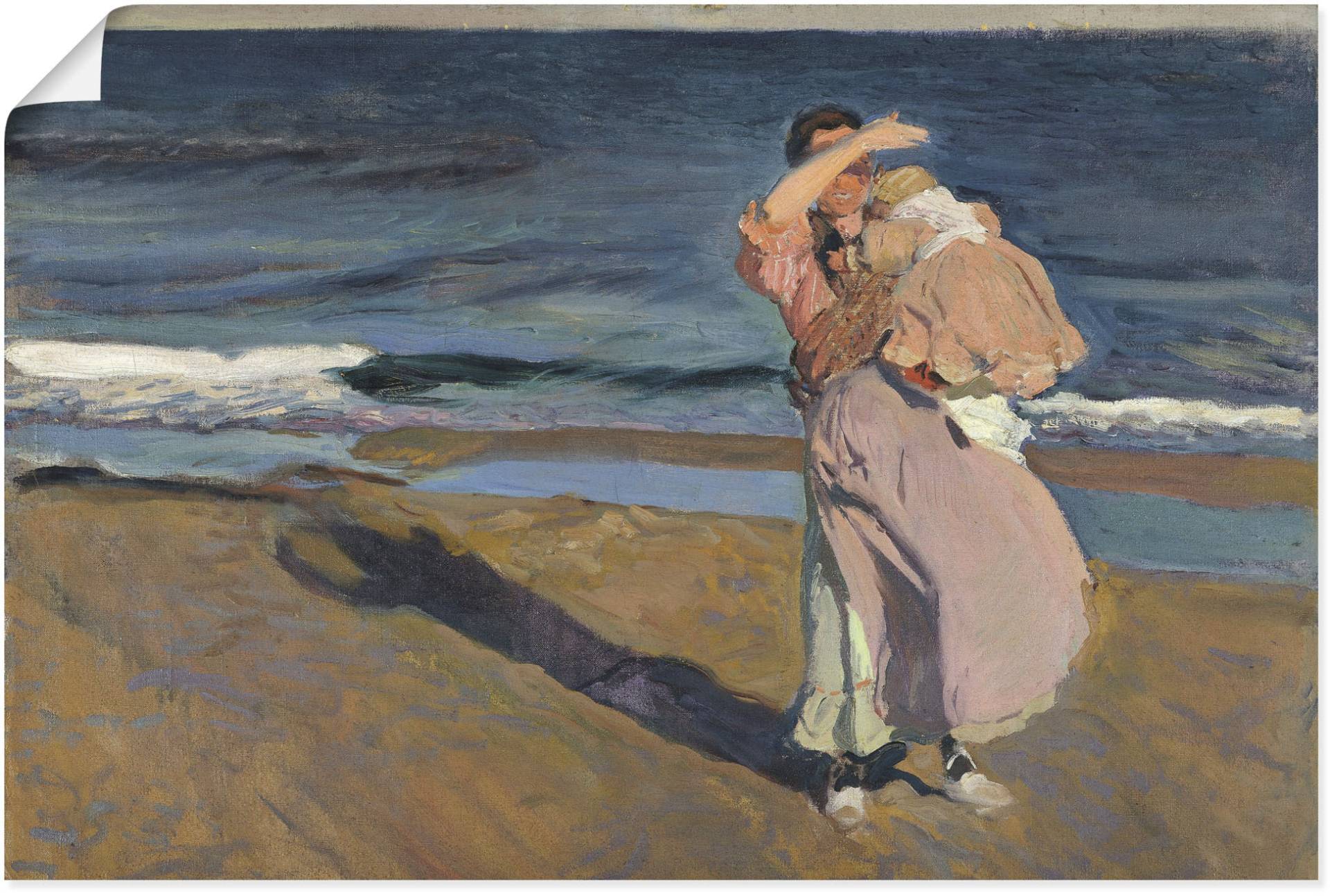 Artland Wandbild »Fischerin mit Kind, Valencia. 1908«, Gruppen & Familien, (1 St.), als Leinwandbild, Poster in verschied. Grössen von Artland