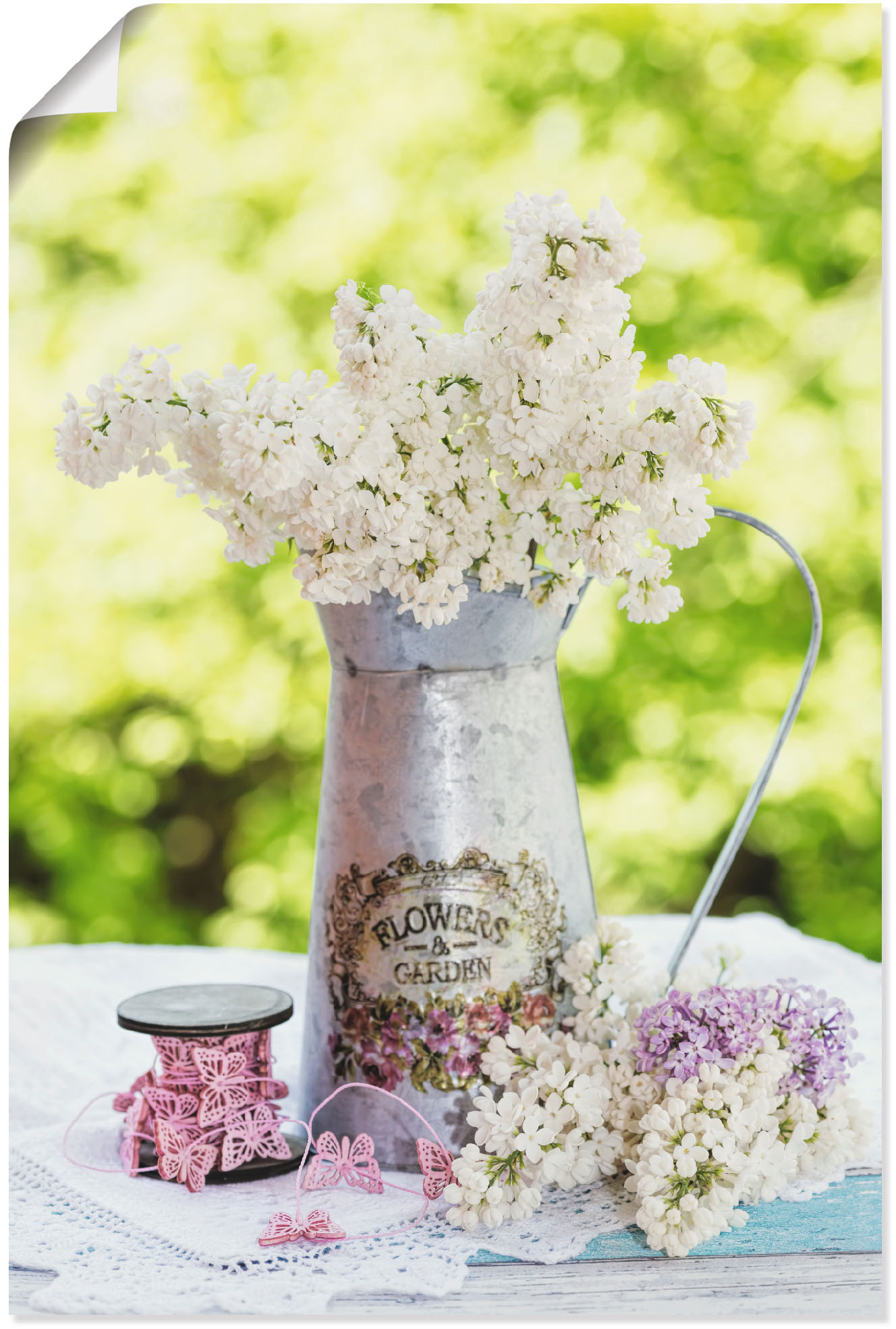 Artland Wandbild »Flieder und Shabby Chic Stillleben«, Blumen, (1 St.), als Alubild, Outdoorbild, Leinwandbild, Poster, Wandaufkleber Artland Wandbild »Flieder und Shabby Chic Stillleben«, Blumen, (1 St.), als Alubild, Outdoorbild, Leinwandbild, Poster, Wandaufkleber von Artland