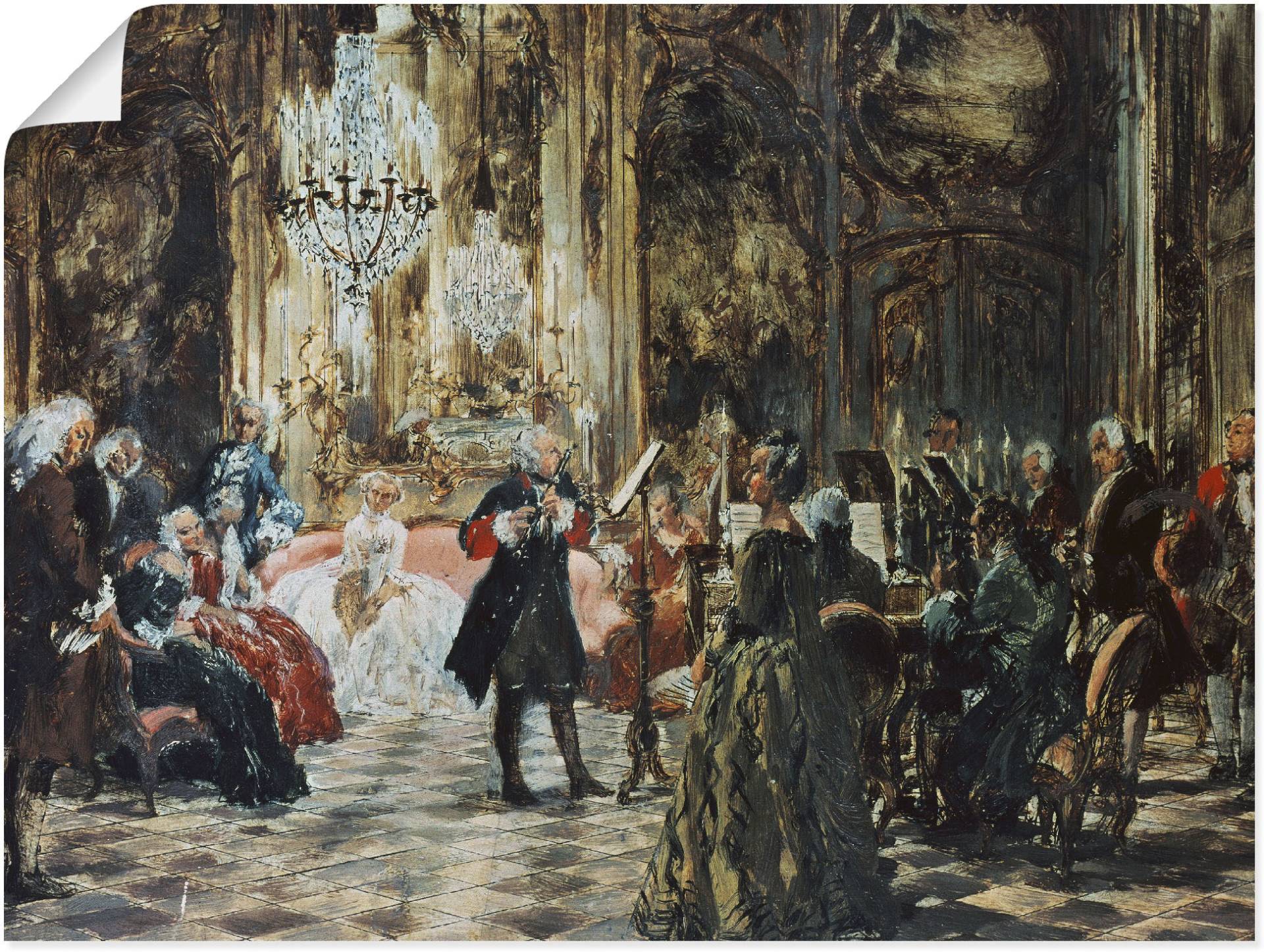 Artland Wandbild »Flötenkonzert Friedrich des Grossen.«, Orchester & Bands, (1 St.), als Leinwandbild, Poster in verschied. Grössen Artland Wandbild »Flötenkonzert Friedrich des Grossen.«, Orchester & Bands, (1 St.), als Leinwandbild, Poster in verschied. Grössen von Artland