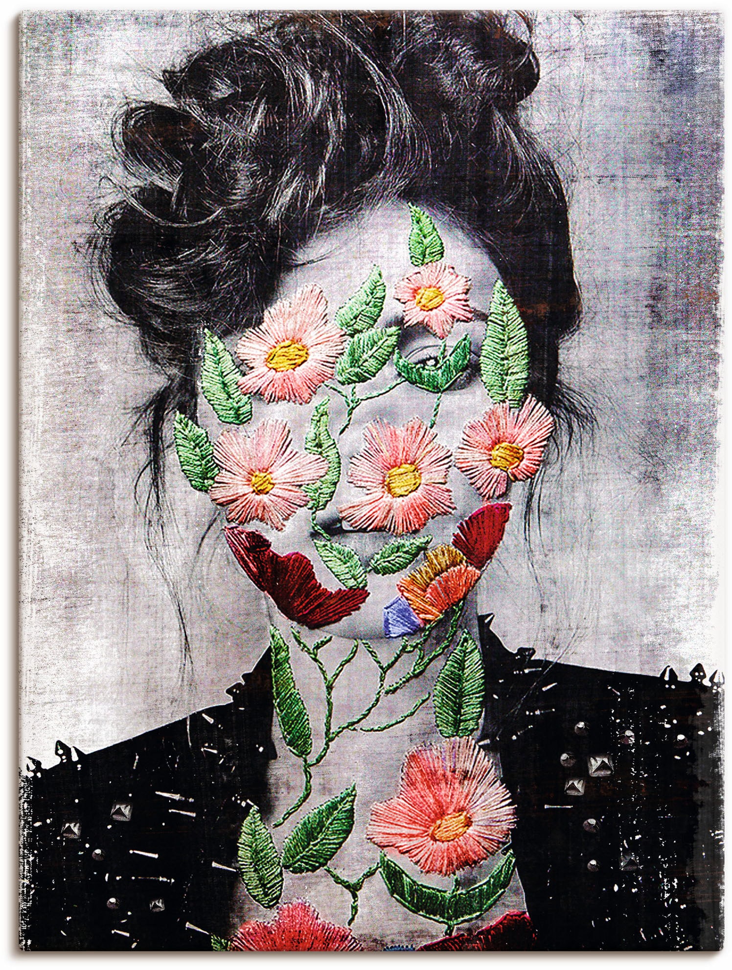 Artland Leinwandbild »Flower Face«, Portrait, (1 St.) von Artland