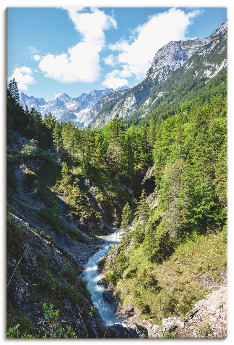 Artland Wandbild »Fluss schlängelt sich durch Tal«, Berge, (1 St.), als Leinwandbild, Poster in verschied. Grössen von Artland