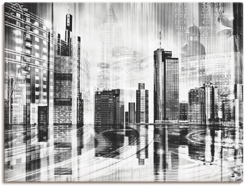 Artland Wandbild »Frankfurt Skyline Collage 01«, Deutschland, (1 St.), als Leinwandbild, Wandaufkleber in verschied. Grössen von Artland