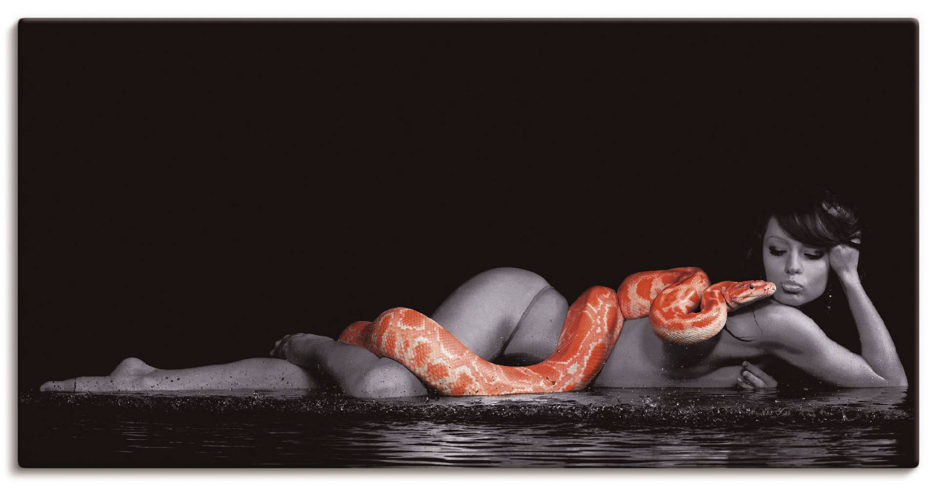 Artland Wandbild »Frau in Wasser liegend mit Python«, Frau, (1 St.), als Leinwandbild, Poster, Wandaufkleber in verschied. Grössen Artland Wandbild »Frau in Wasser liegend mit Python«, Frau, (1 St.), als Leinwandbild, Poster, Wandaufkleber in verschied. Grössen von Artland
