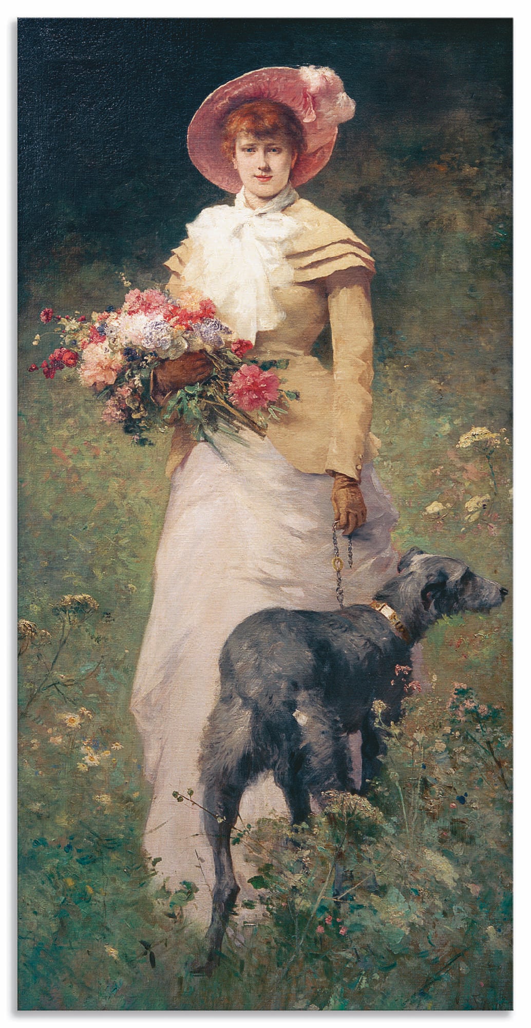 Artland Alu-Dibond-Druck »Frau mit Hund«, Portrait, (1 St.) von Artland