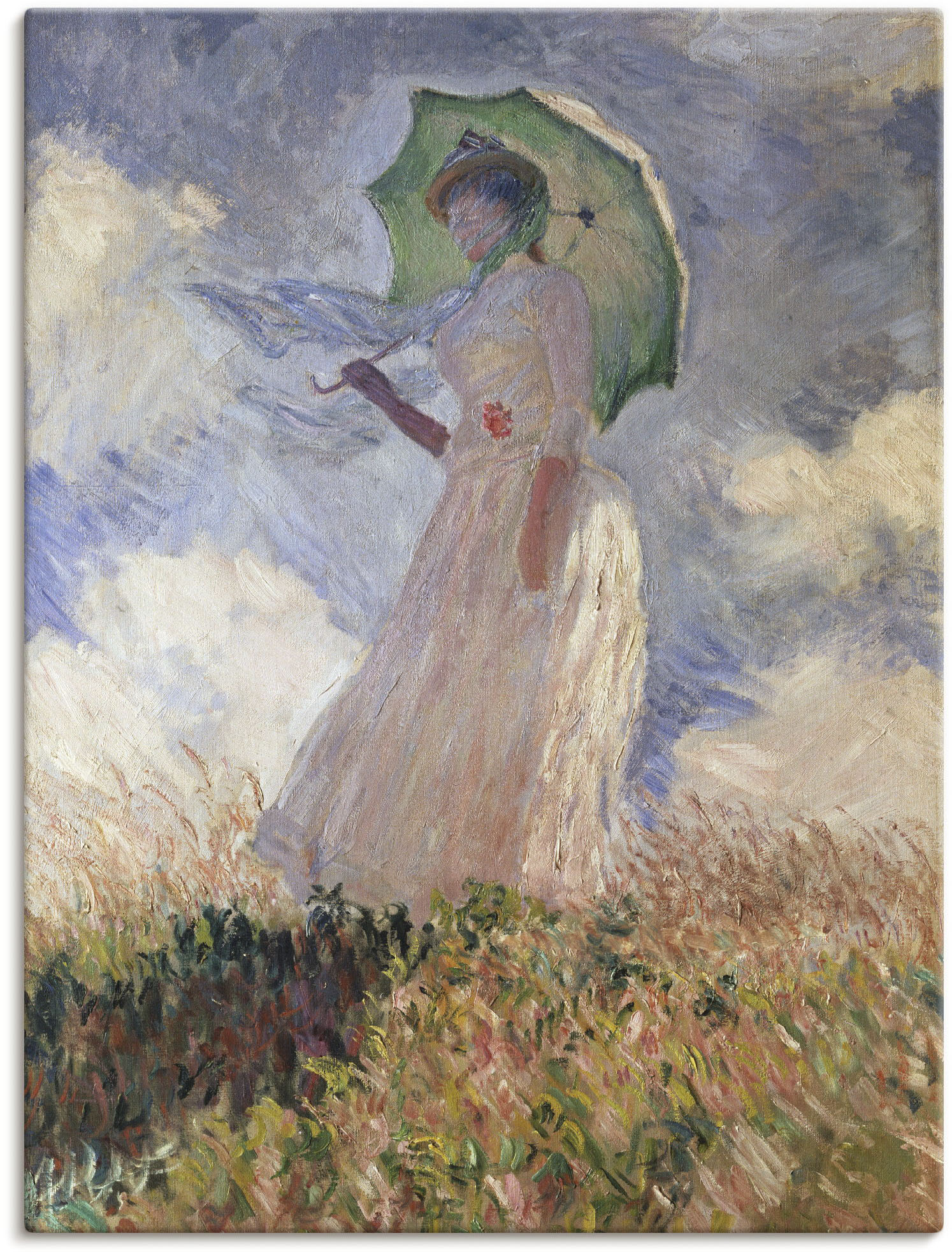 Artland Wandbild »Frau mit Sonnenschirm, Suzanne Hoschedé«, Frau, (1 St.) von Artland