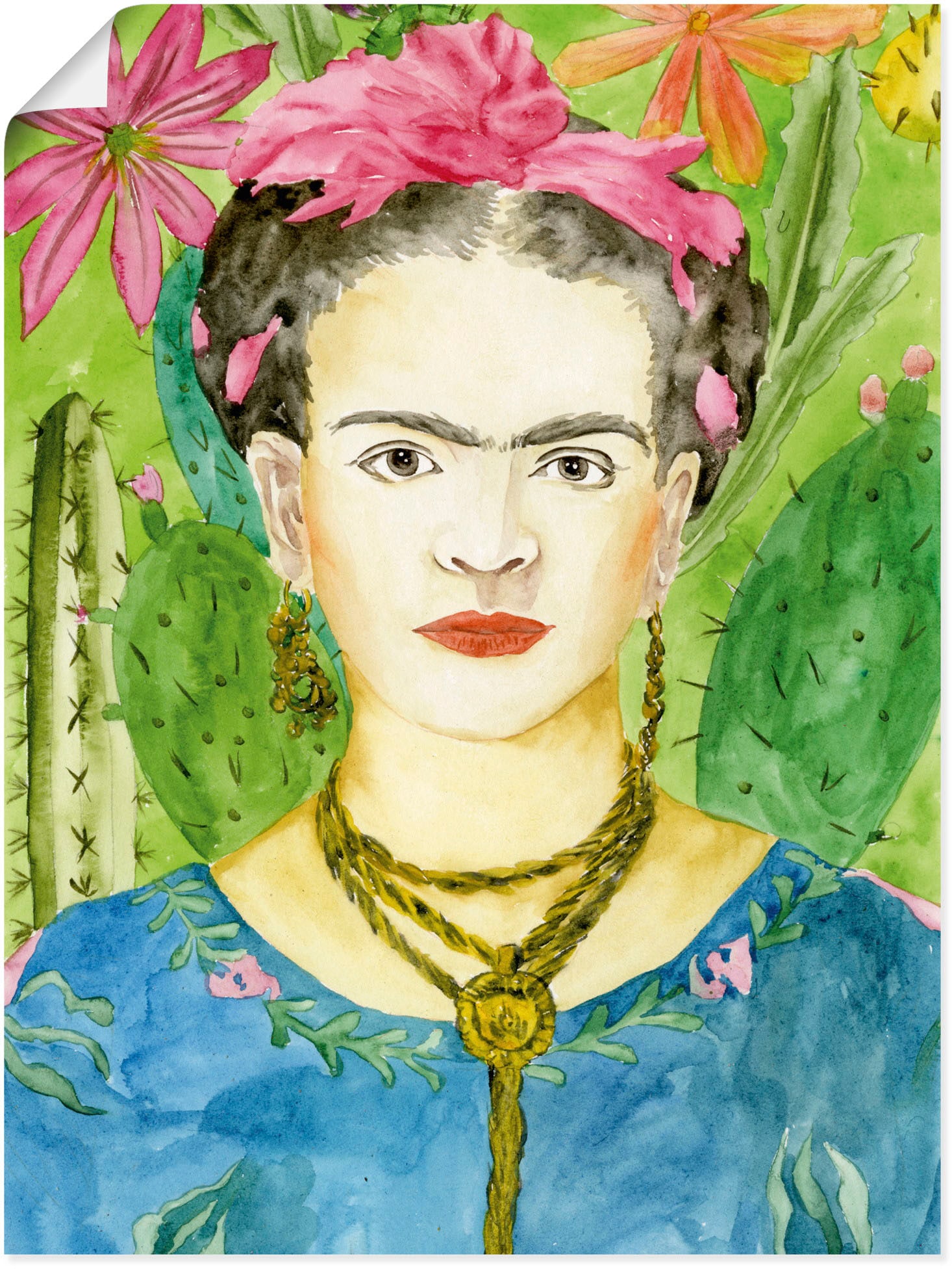 Artland Wandbild »Frida Kahlo II«, Bilder von Frauen, (1 St.), als Alubild, Outdoorbild, Leinwandbild, Poster, Wandaufkleber von Artland