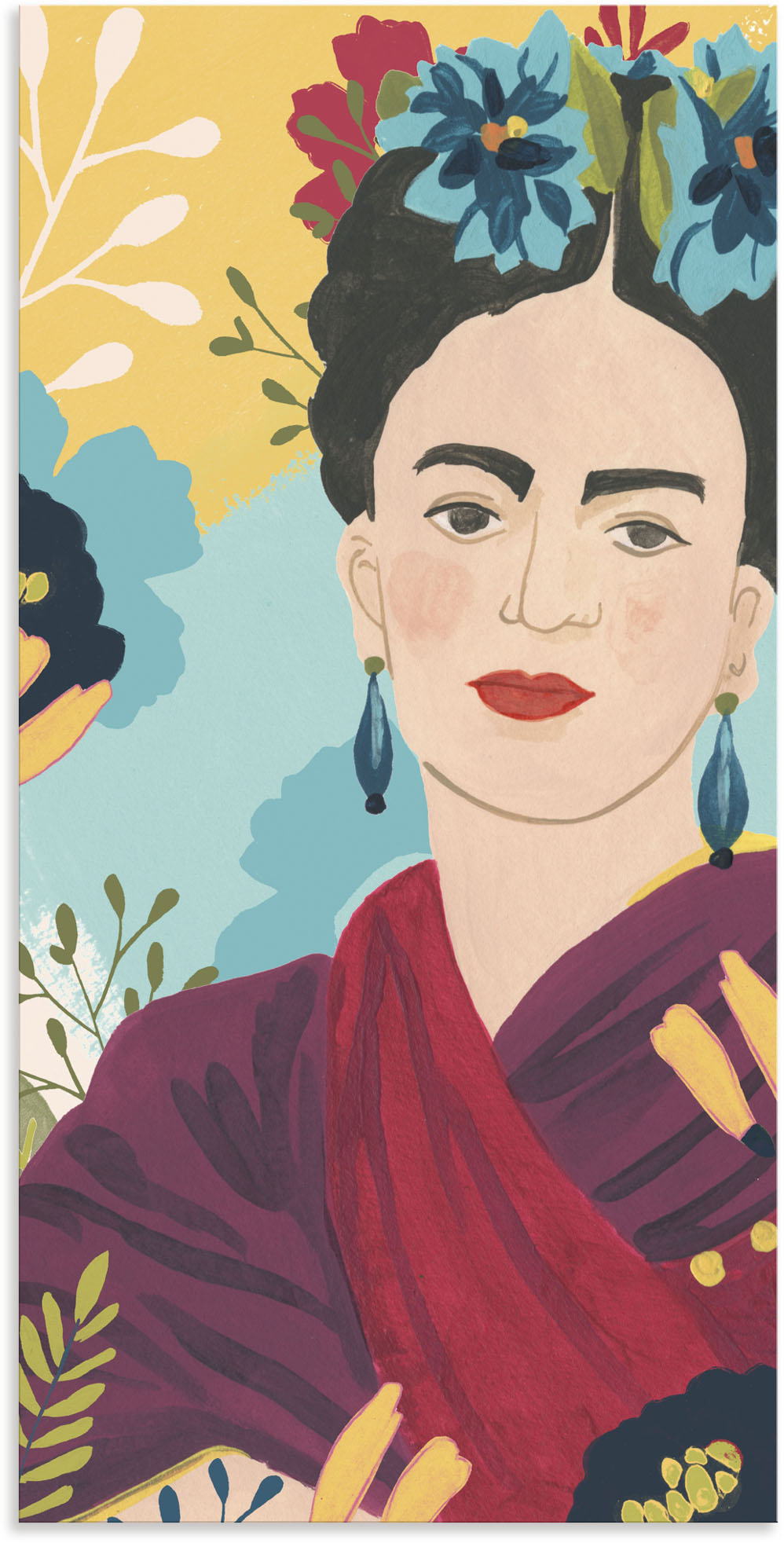 Artland Alu-Dibond-Druck »Fridas Garten Collektion B«, Bilder von Frauen, (1 St.), für Innen- und Aussenbereich geeignet, Outdoorbild von Artland