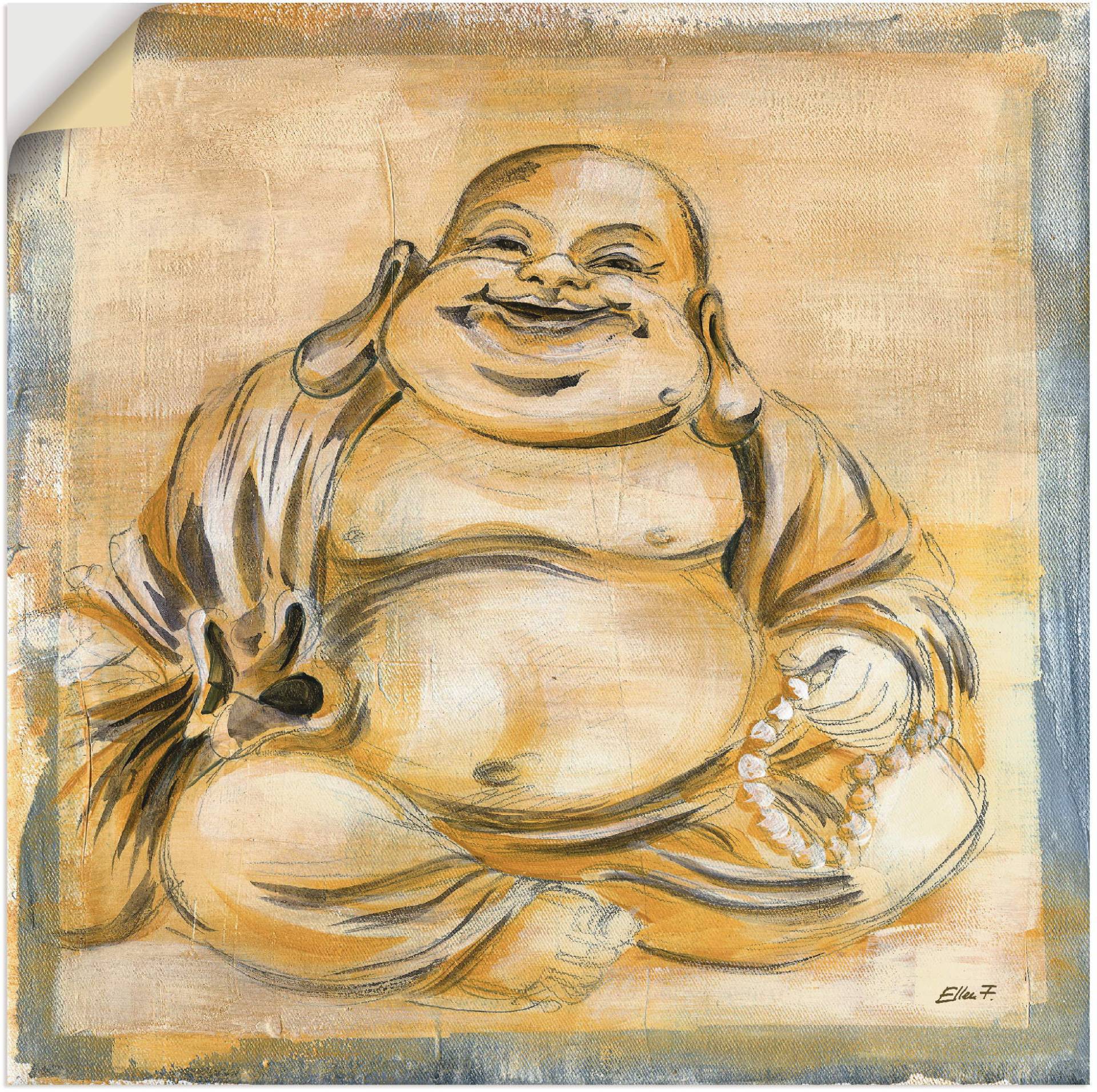 Artland Wandbild »Fröhlicher Buddha I«, Religion, (1 St.) von Artland