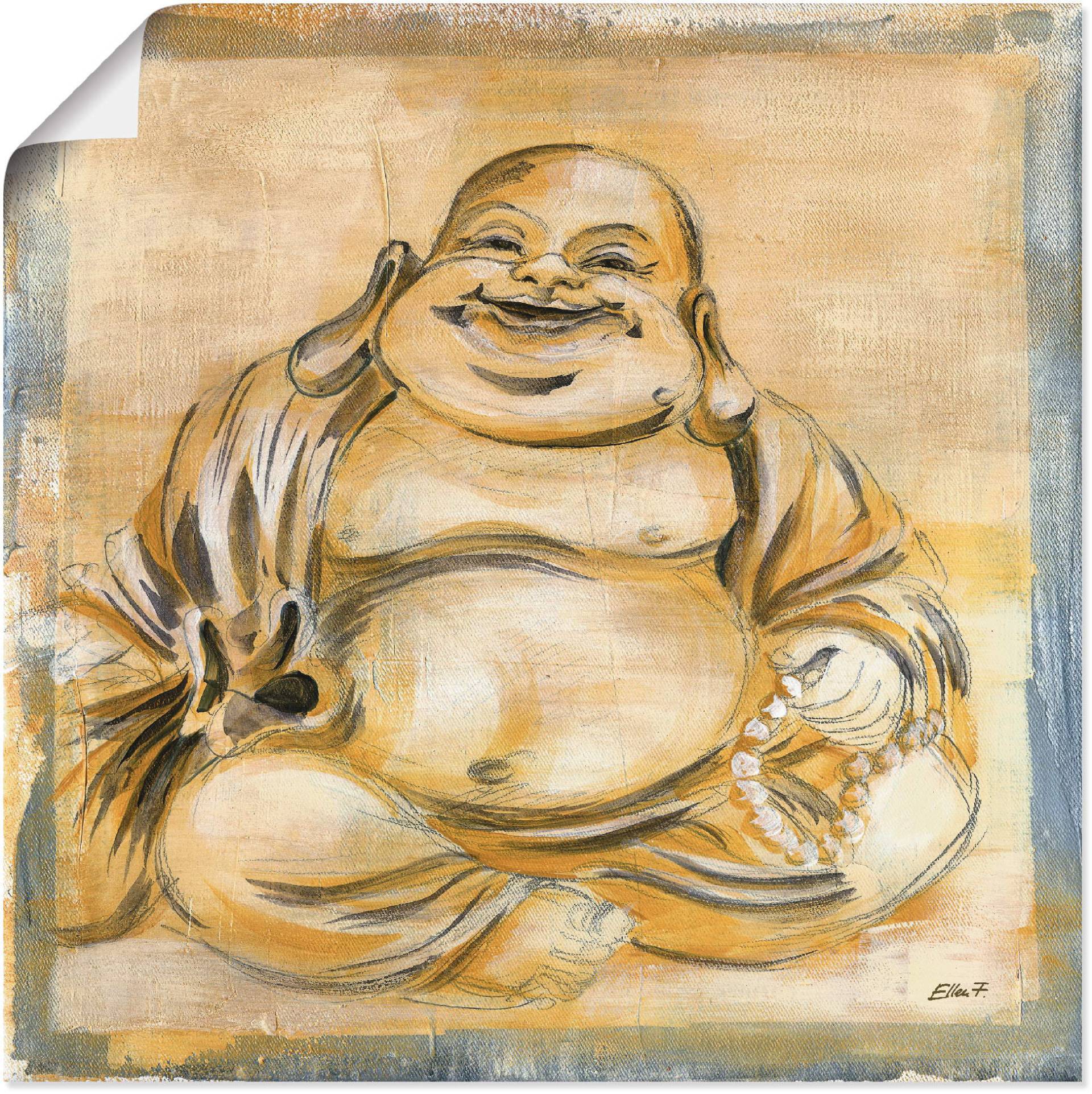 Artland Wandbild »Fröhlicher Buddha I«, Religion, (1 St.), als Leinwandbild, Poster, Wandaufkleber in verschied. Grössen Artland Wandbild »Fröhlicher Buddha I«, Religion, (1 St.), als Leinwandbild, Poster, Wandaufkleber in verschied. Grössen von Artland