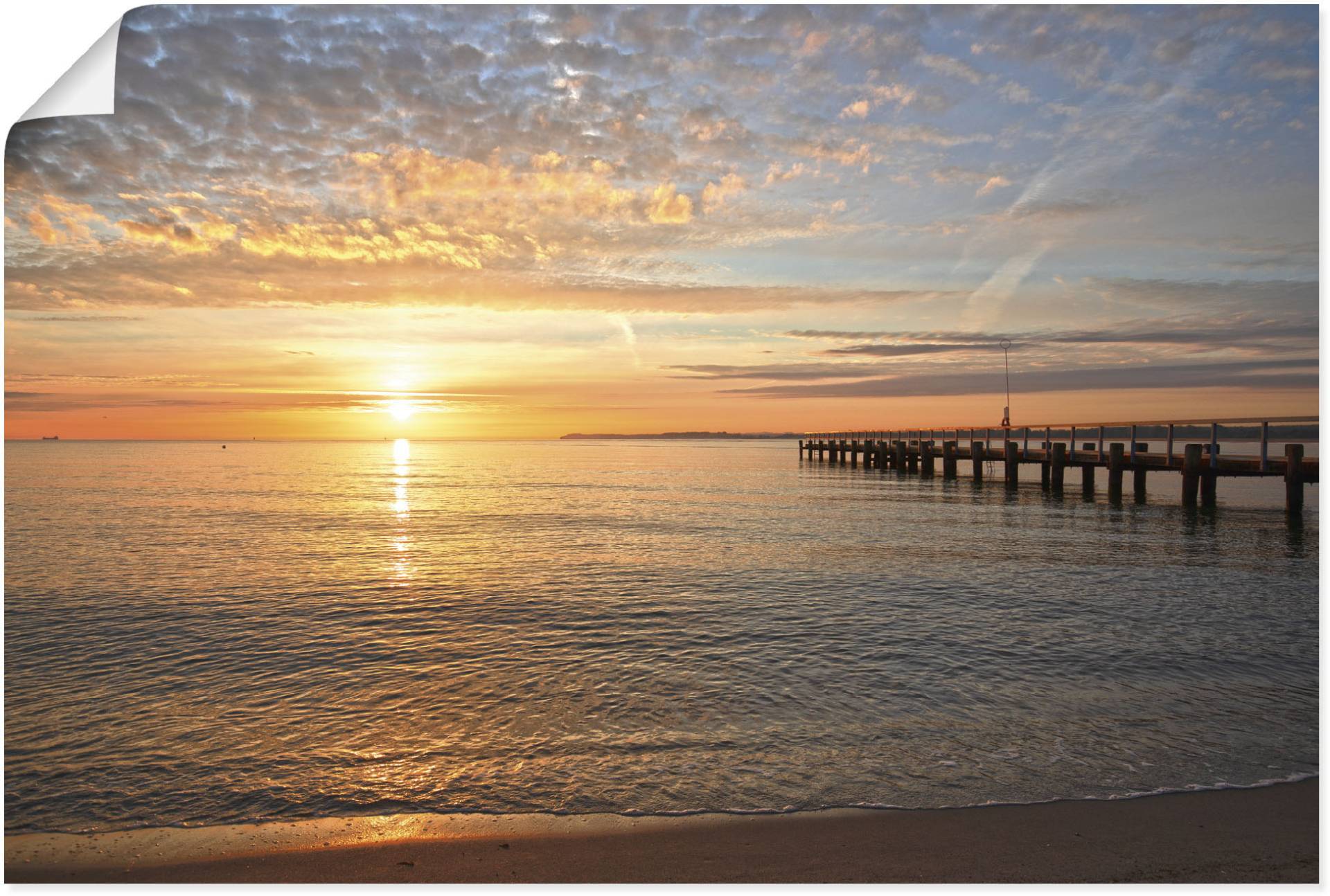 Artland Wandbild »Früh morgens an der Ostsee«, Bilder vom Sonnenuntergang & -aufgang, (1 St.) von Artland