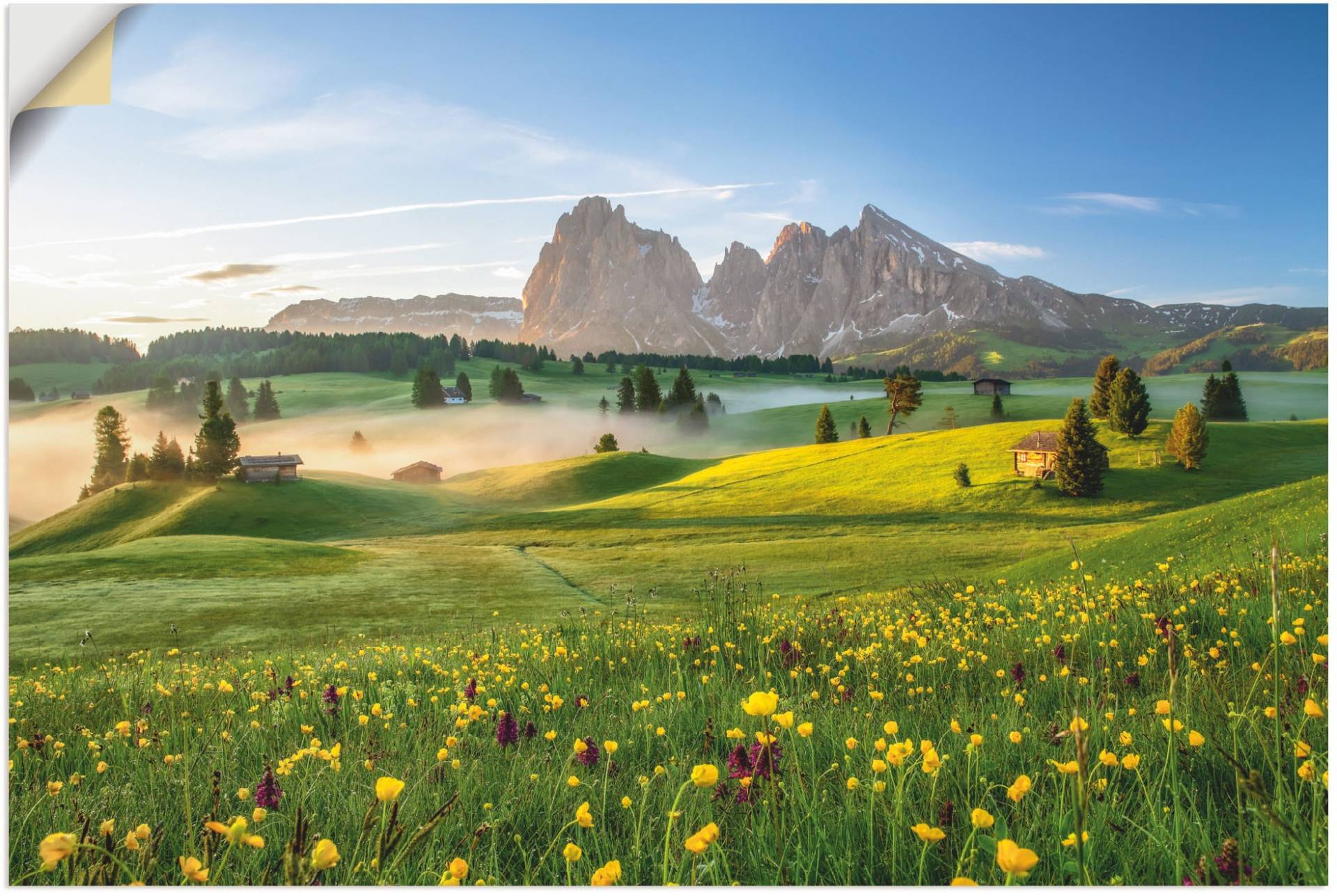 Artland Wandbild »Frühling auf der Seiser Alm«, Berge & Alpenbilder, (1 St.) von Artland
