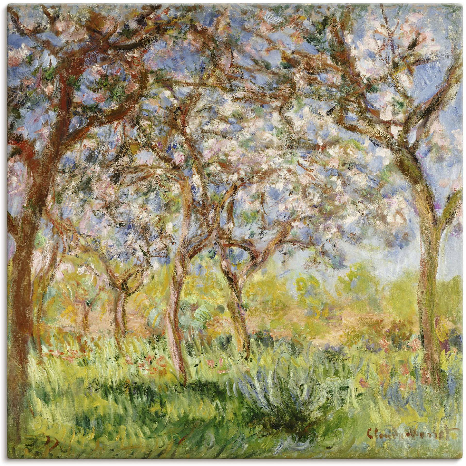 Artland Wandbild »Frühling in Giverny.«, Wiesen & Bäume, (1 St.) von Artland