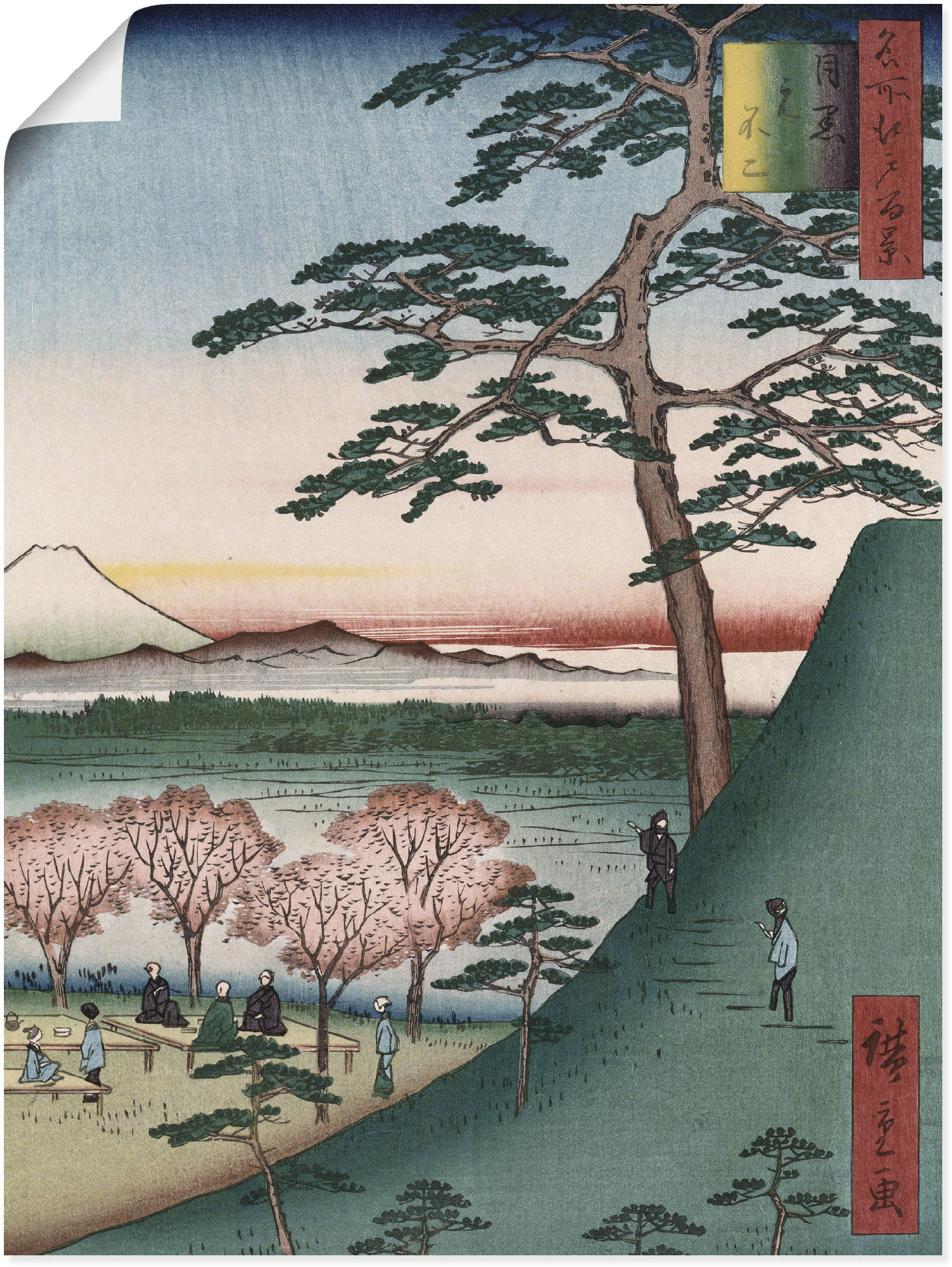 Artland Kunstdruck »Fuji Meguro in Edo«, Berge, (1 St.) von Artland