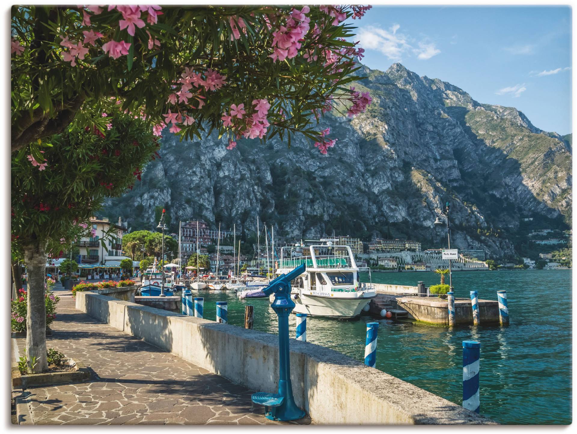 Artland Leinwandbild »Gardasee Hafen Limone sul Garda I«, Europa, (1 St.) von Artland