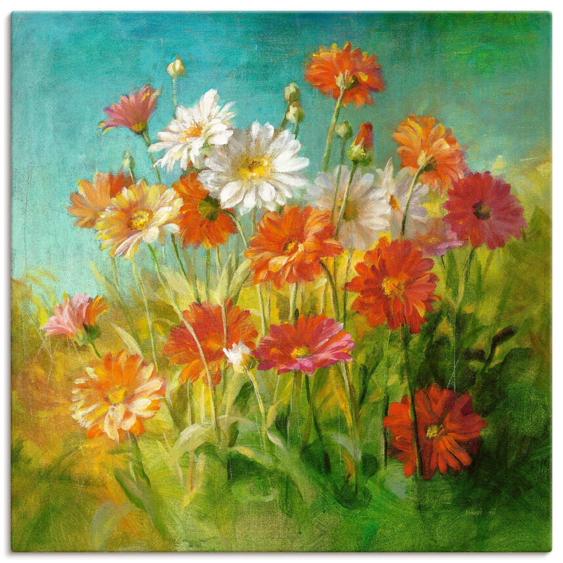 Artland Leinwandbild »Gemalte Gänseblümchen«, Blumen, (1 St.) von Artland