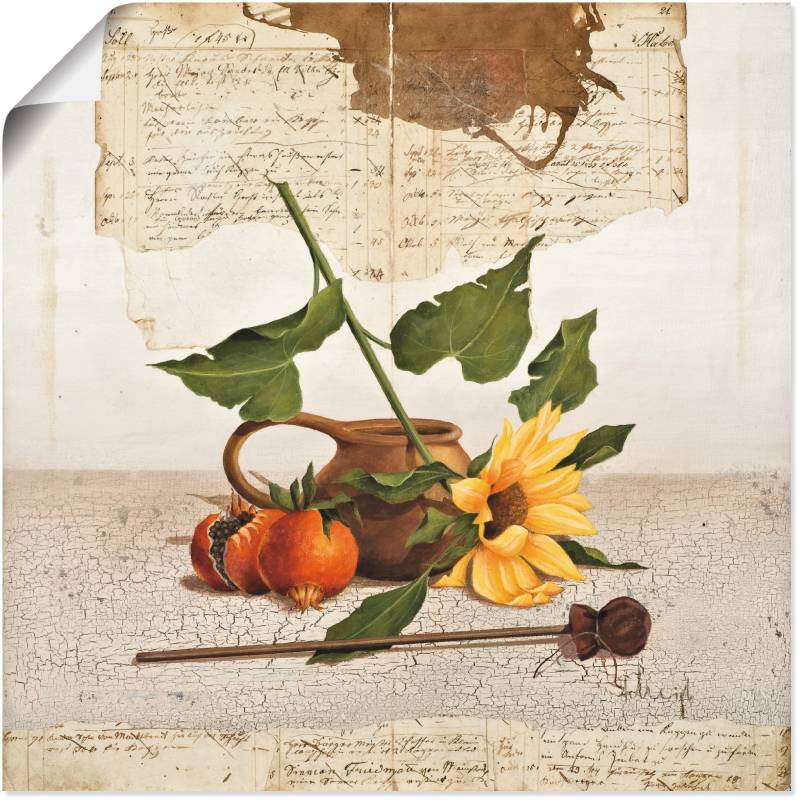 Artland Poster »Stillleben mit Sonnenblumen«, Arrangements, (1 St.) von Artland