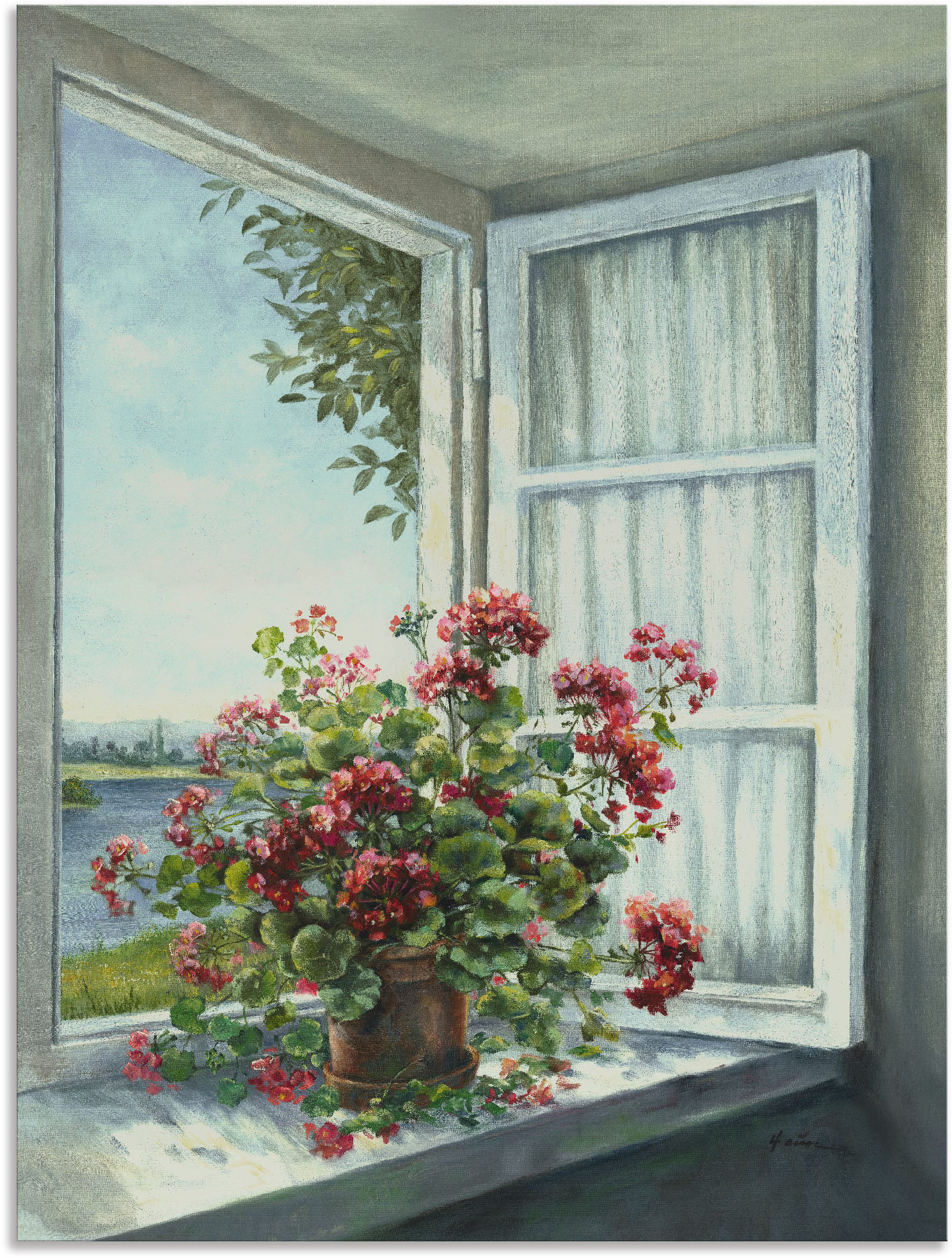 Artland Wandbild »Geranien am Fenster«, Blumen, (1 St.) von Artland