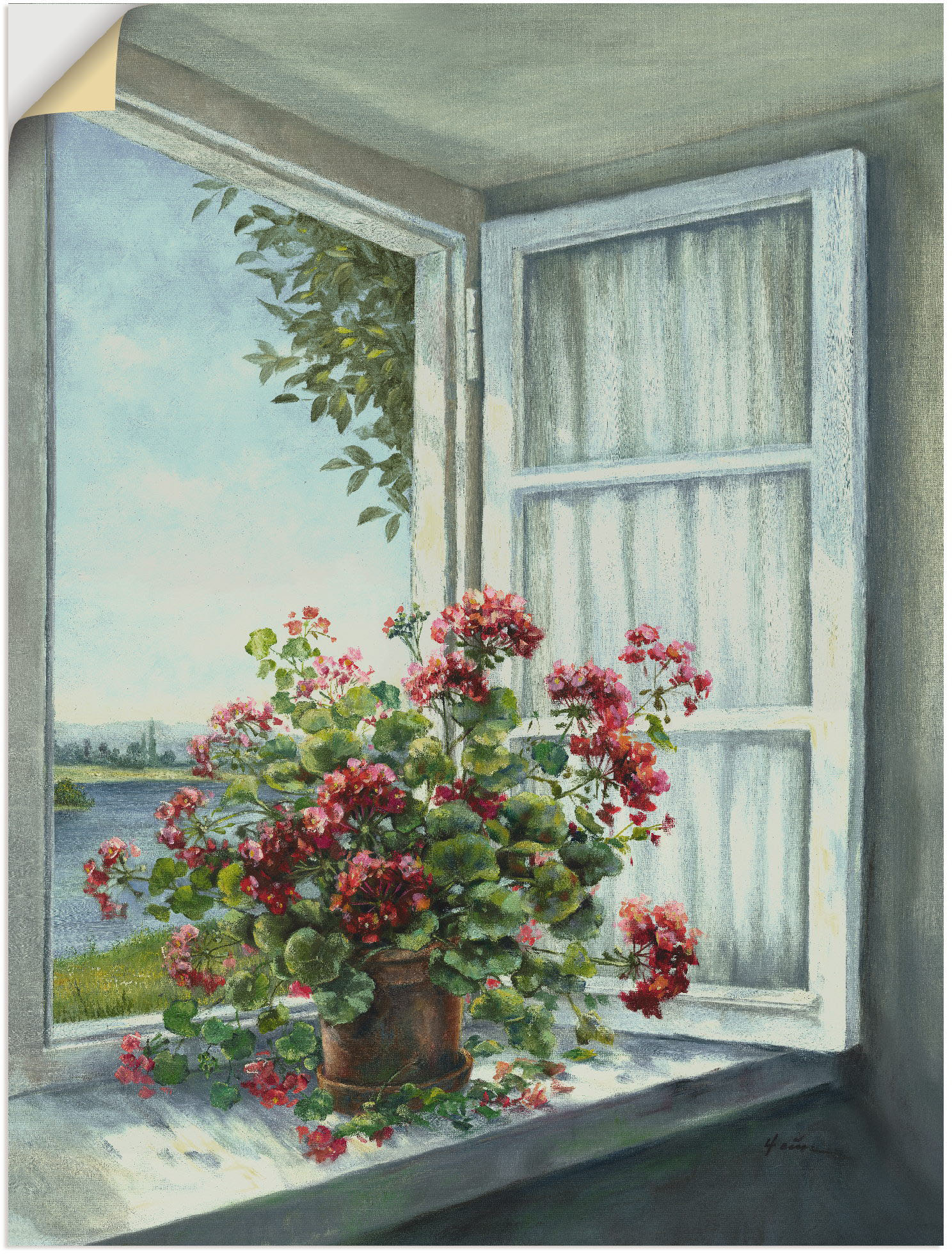 Artland Wandbild »Geranien am Fenster«, Blumen, (1 St.) von Artland