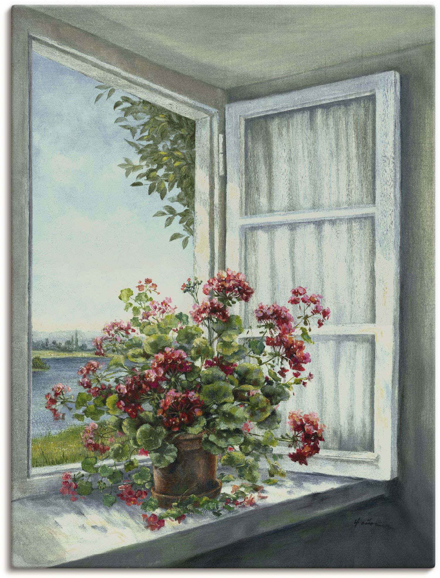 Artland Wandbild »Geranien am Fenster«, Blumen, (1 St.) von Artland