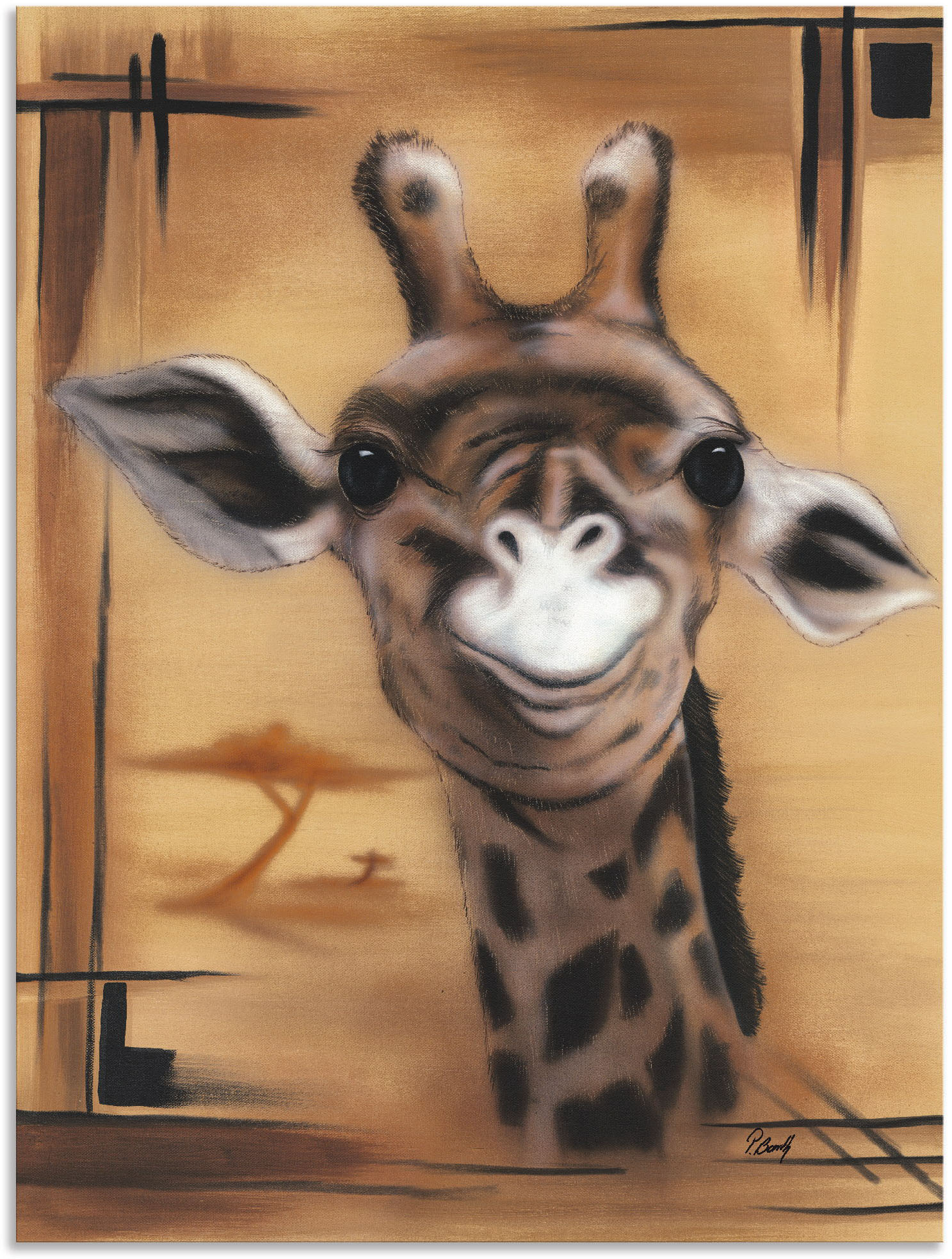 Artland Wandbild »Giraffe«, Giraffen Bilder, (1 St.) von Artland