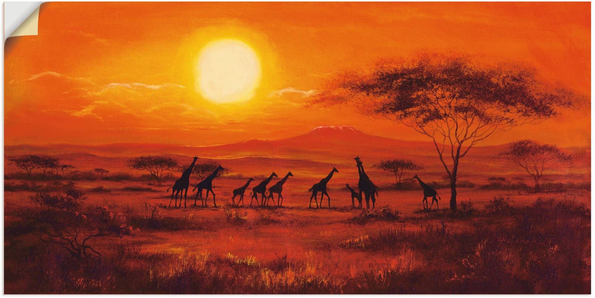 Artland Wandbild »Giraffenherde«, Afrika, (1 St.) von Artland