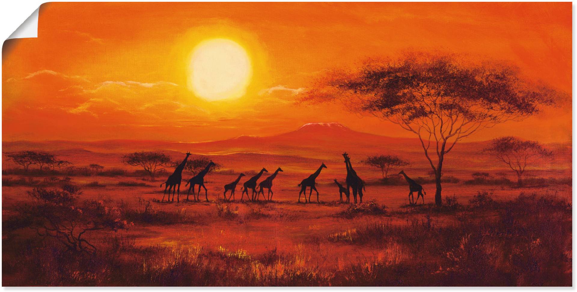 Artland Wandbild »Giraffenherde«, Afrika, (1 St.) von Artland