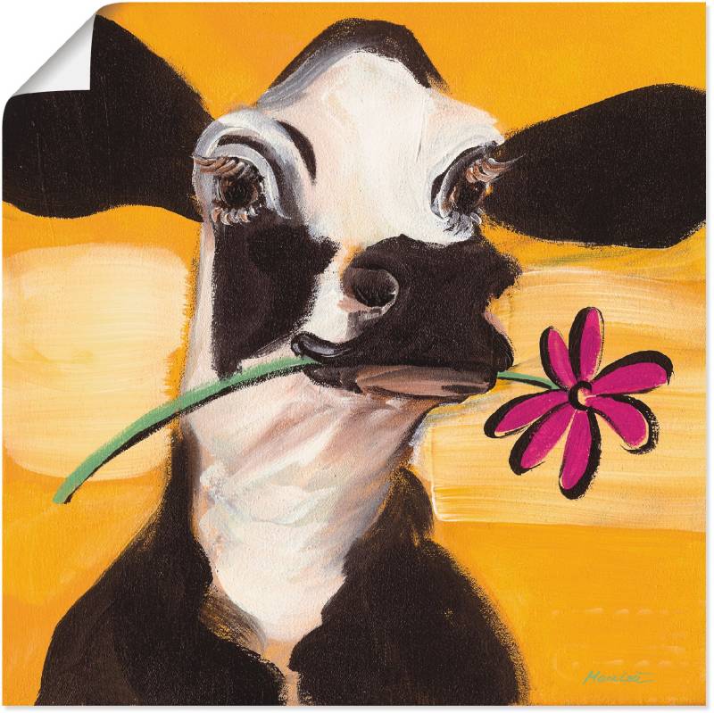 Artland Wandbild »Glückliche Kuh«, Haustiere, (1 St.) von Artland