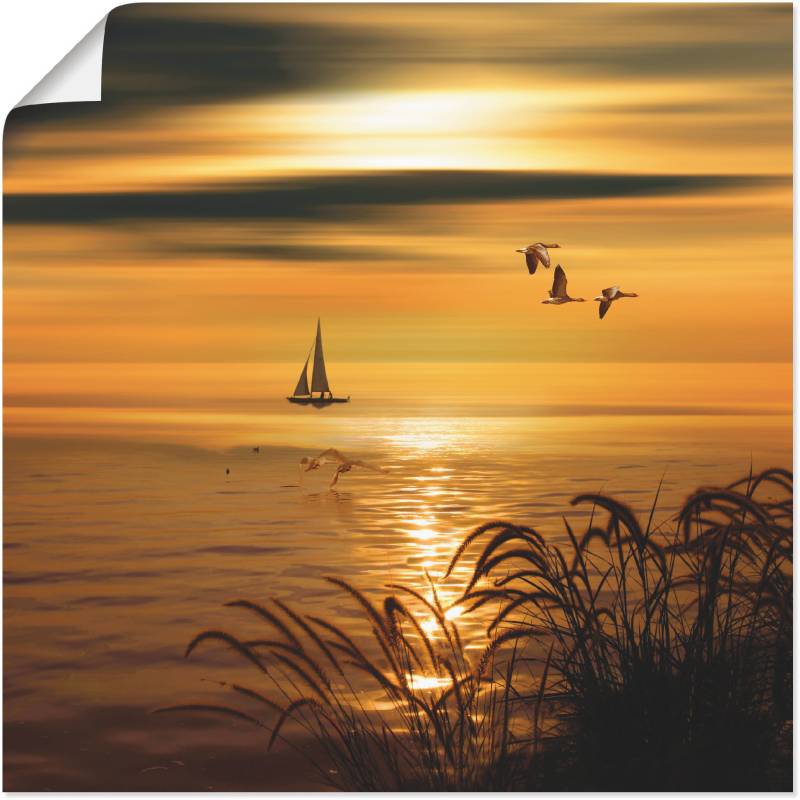 Artland Wandbild »Goldene See Impressionen«, Gewässer, (1 St.), als Leinwandbild, Wandaufkleber in verschied. Grössen von Artland