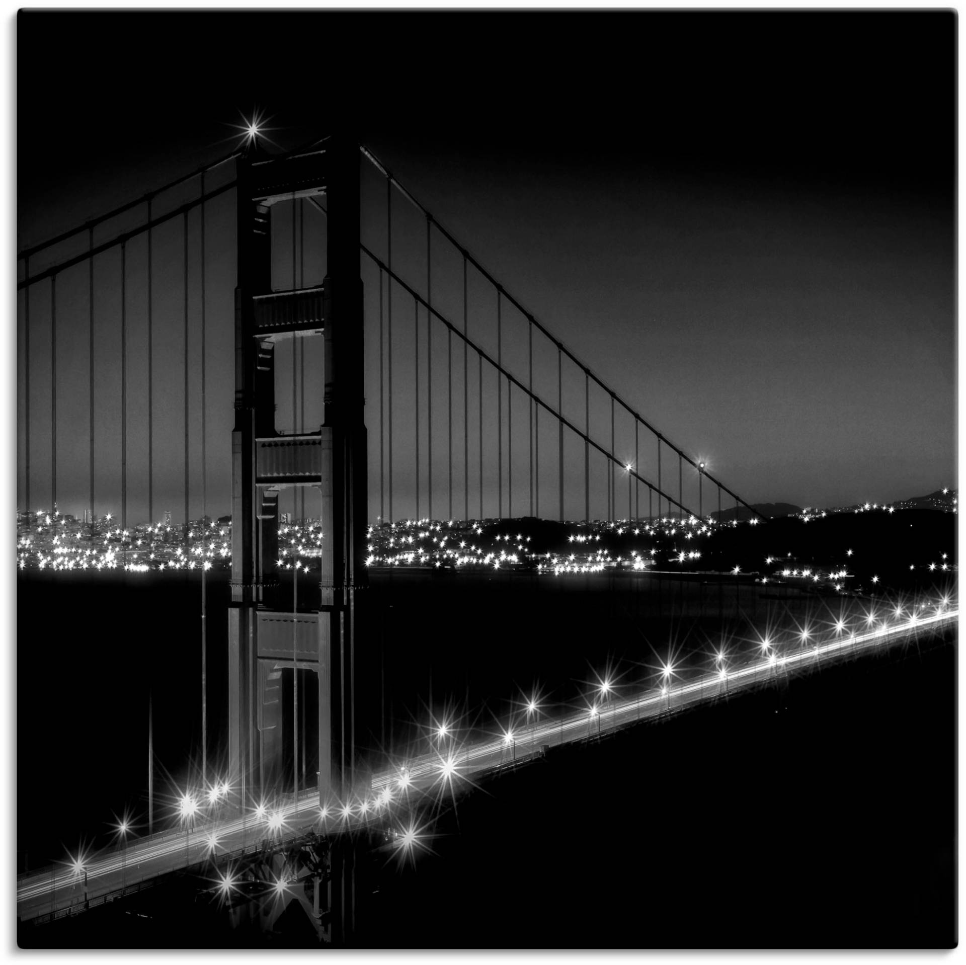 Artland Leinwandbild »Golden Gate Bridge am Abend I«, Amerika, (1 St.) von Artland