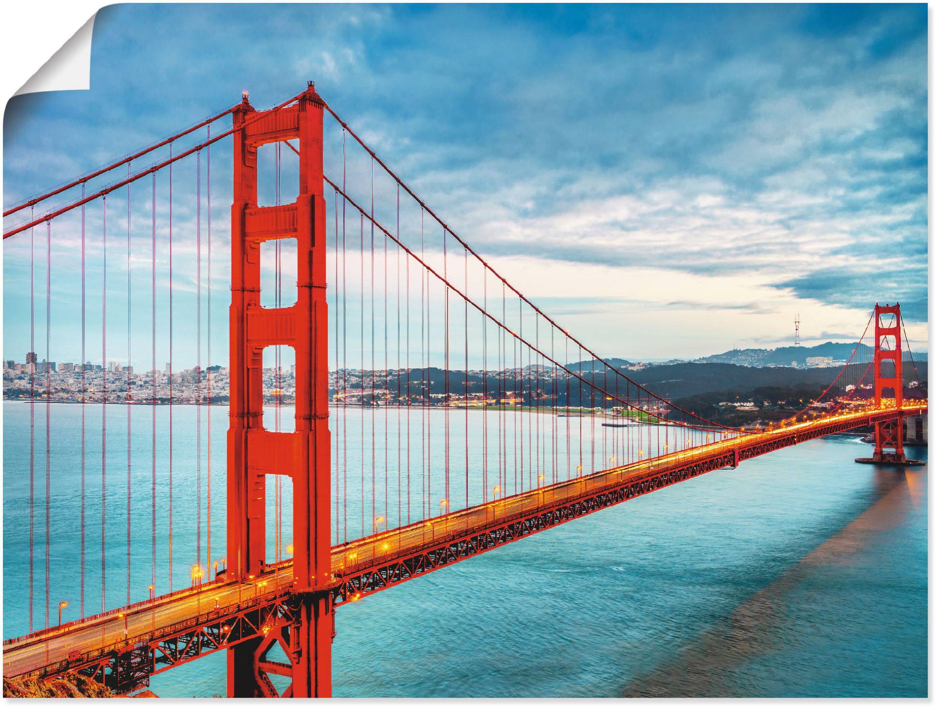 Artland Wandbild »Golden Gate Bridge«, Brücken, (1 St.), als Alubild, Outdoorbild, Leinwandbild, Poster, Wandaufkleber Artland Wandbild »Golden Gate Bridge«, Brücken, (1 St.), als Alubild, Outdoorbild, Leinwandbild, Poster, Wandaufkleber von Artland