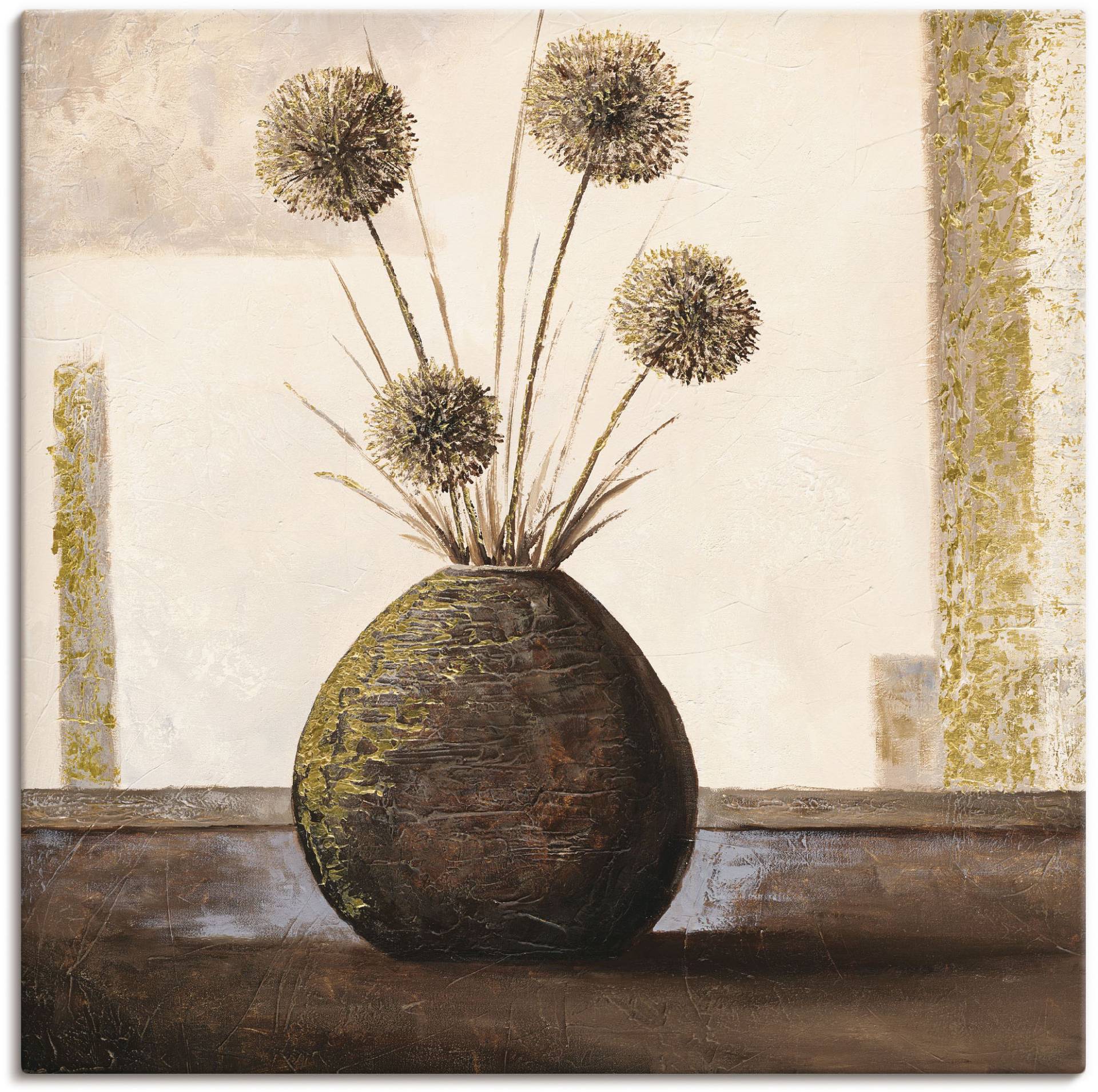 Artland Leinwandbild »Goldene Vasen II«, Vasen & Töpfe, (1 St.), auf Keilrahmen gespannt Artland Leinwandbild »Goldene Vasen II«, Vasen & Töpfe, (1 St.), auf Keilrahmen gespannt von Artland