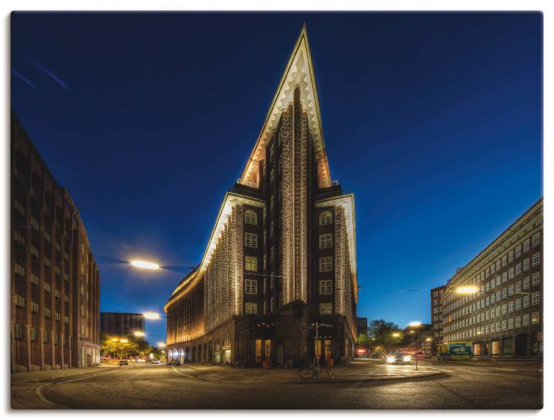 Artland Leinwandbild »Hamburg Chilehaus«, Gebäude, (1 St.) von Artland