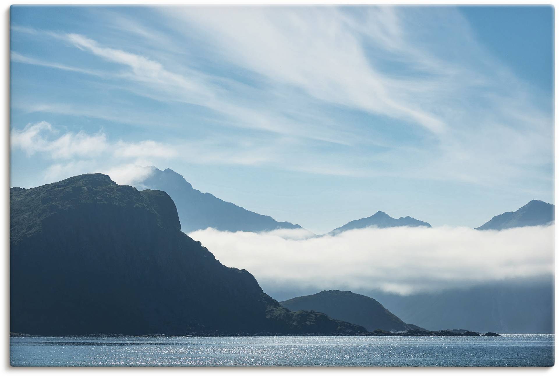 Artland Leinwandbild »Haukland Beach Lofoten«, Berge, (1 St.) von Artland