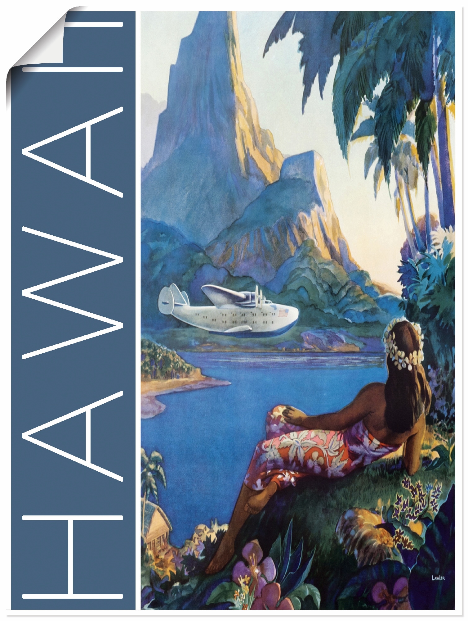 Artland Poster »Hawaii Vintage Reiseplakat«, Amerika, (1 St.) von Artland